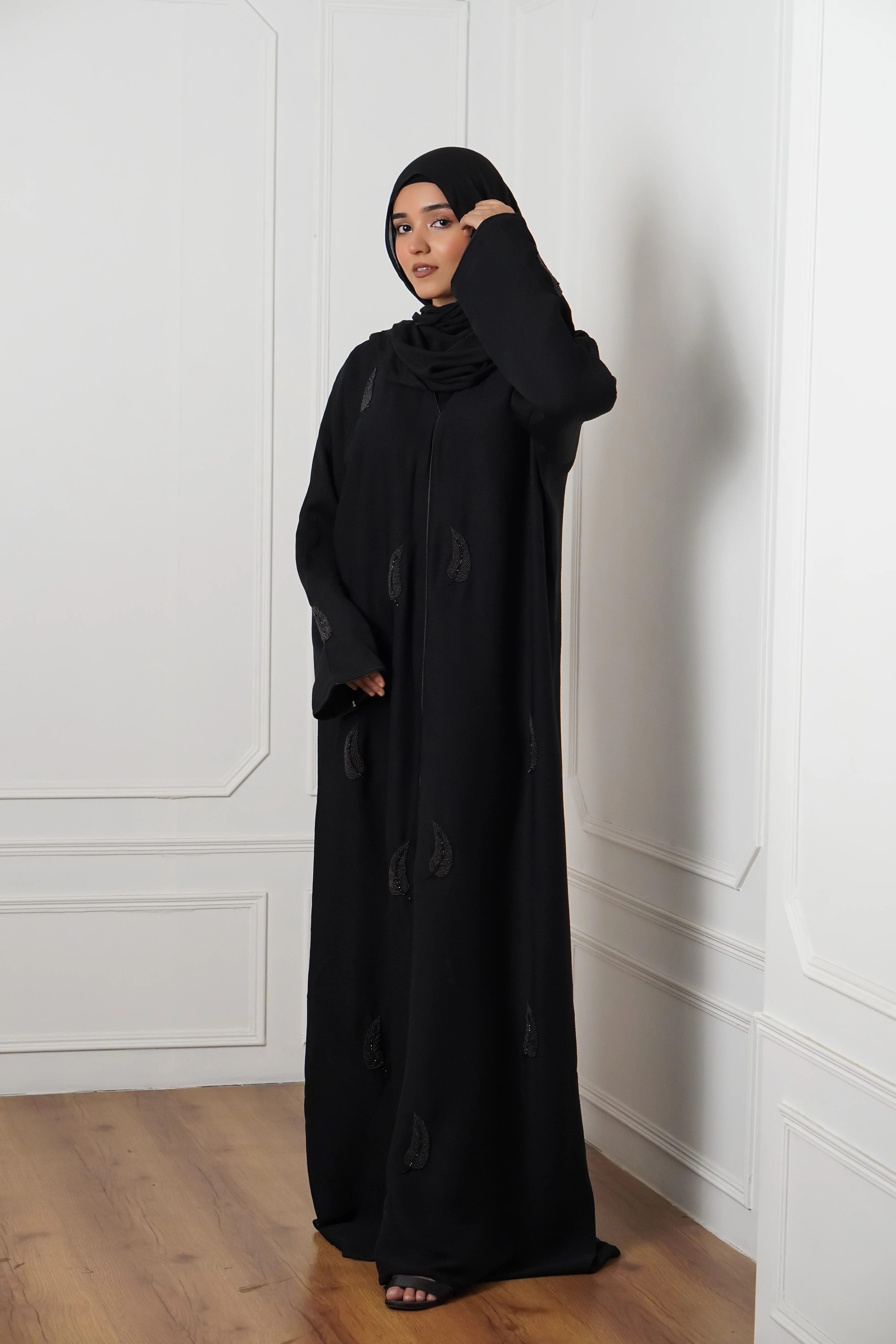 Black Leaf Abayah - Image 3