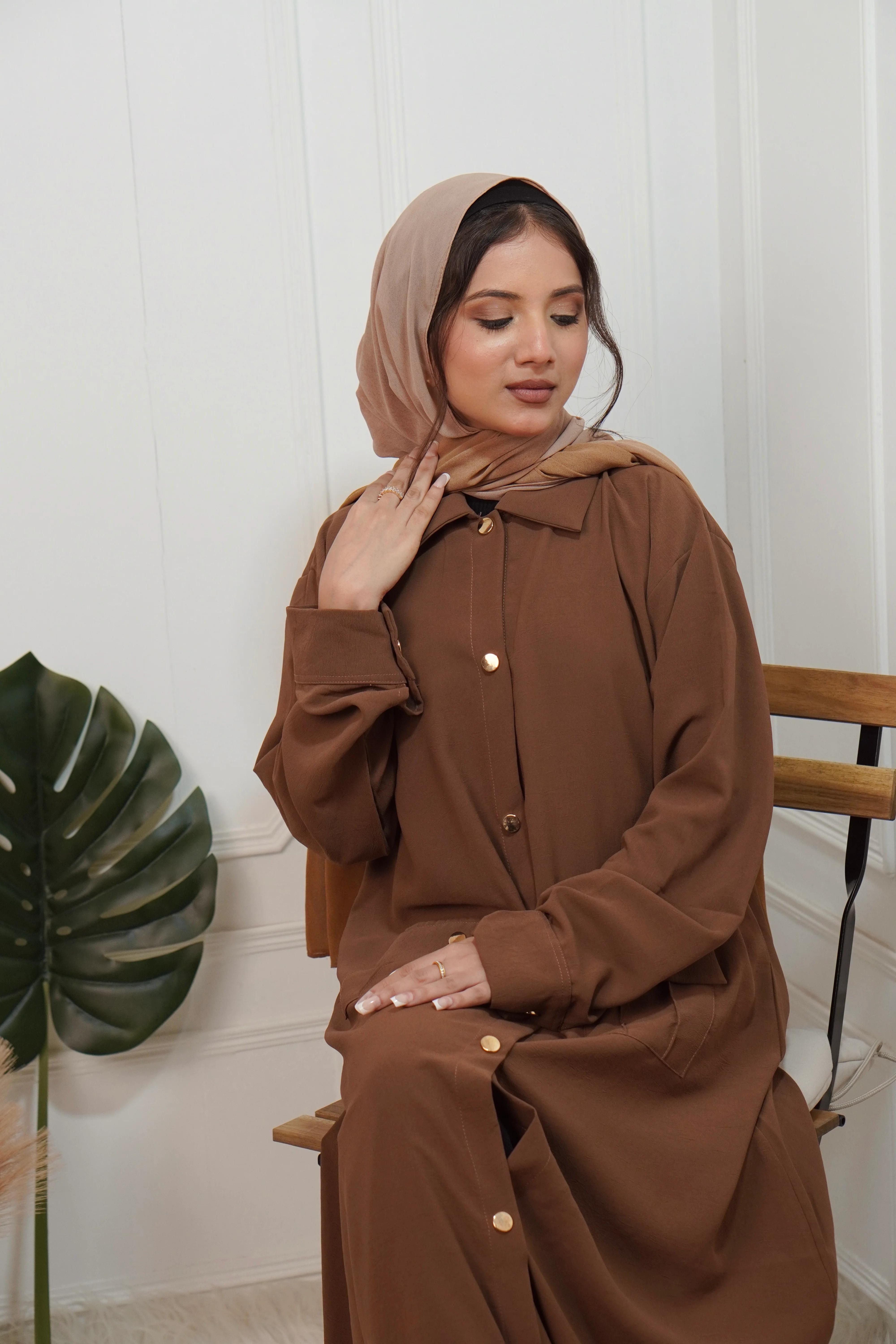 BROWN SHIRT DRESS - Image 11