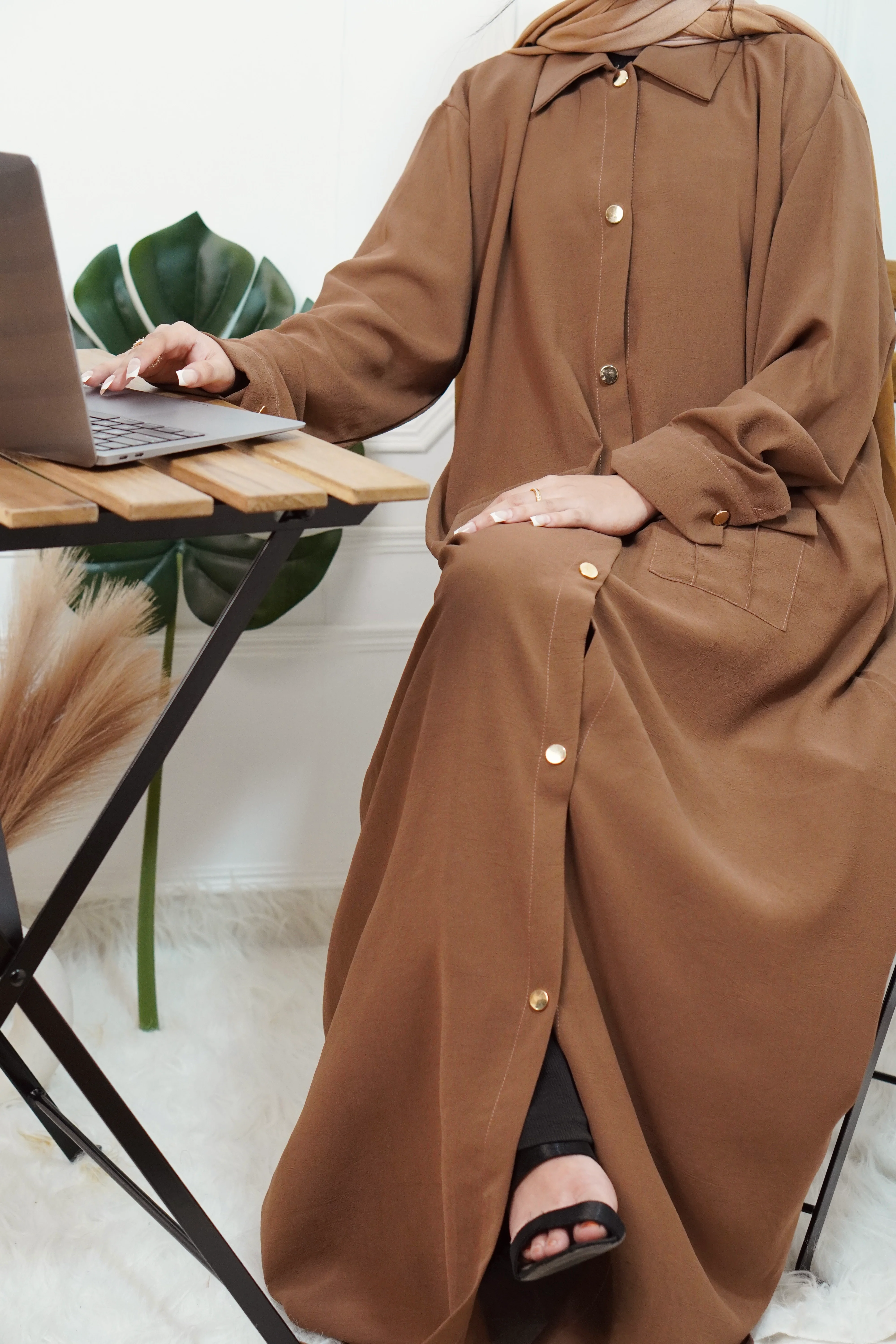 BROWN SHIRT DRESS - Image 12