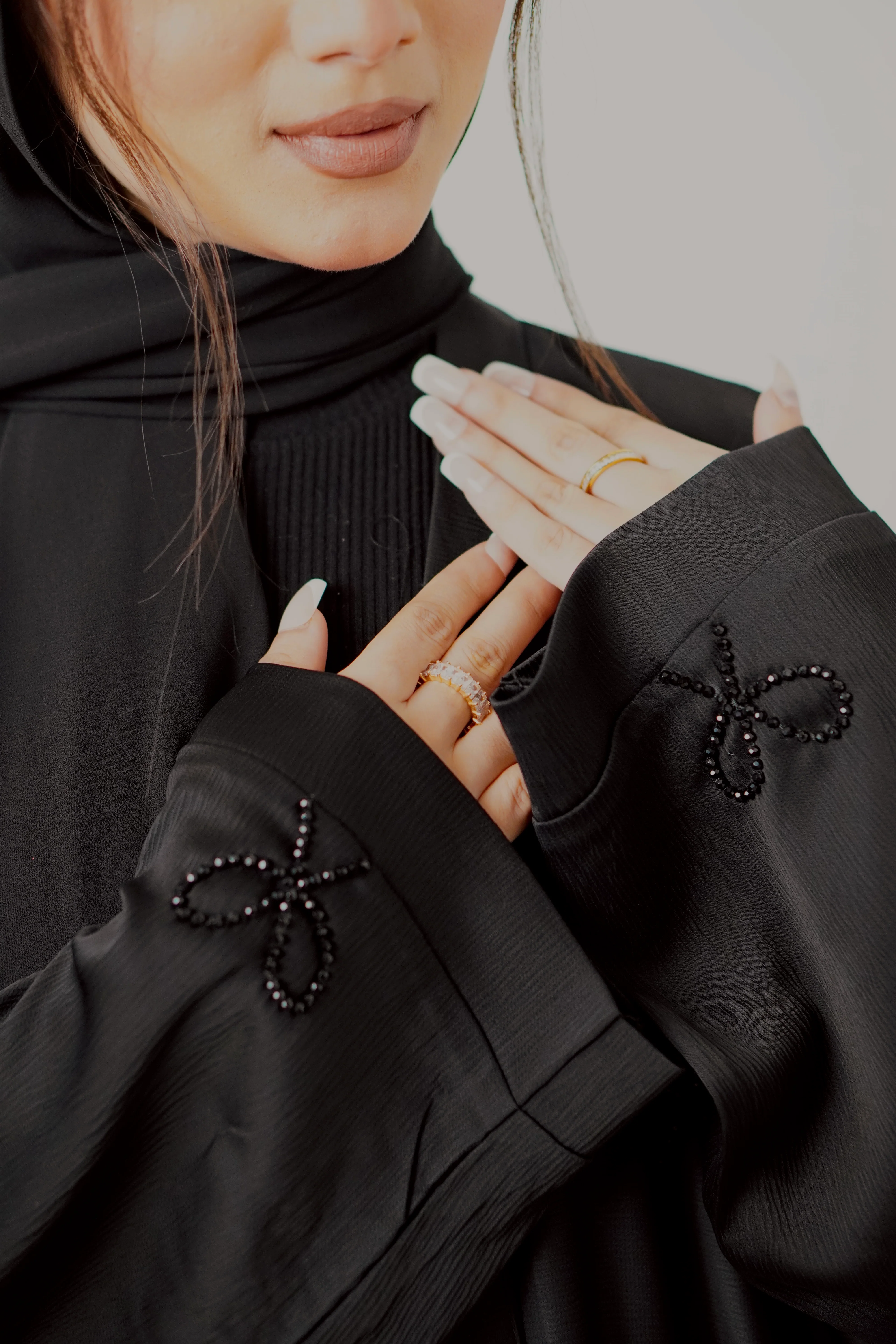 COQUETTE ABAYAH - BLACK - Image 10