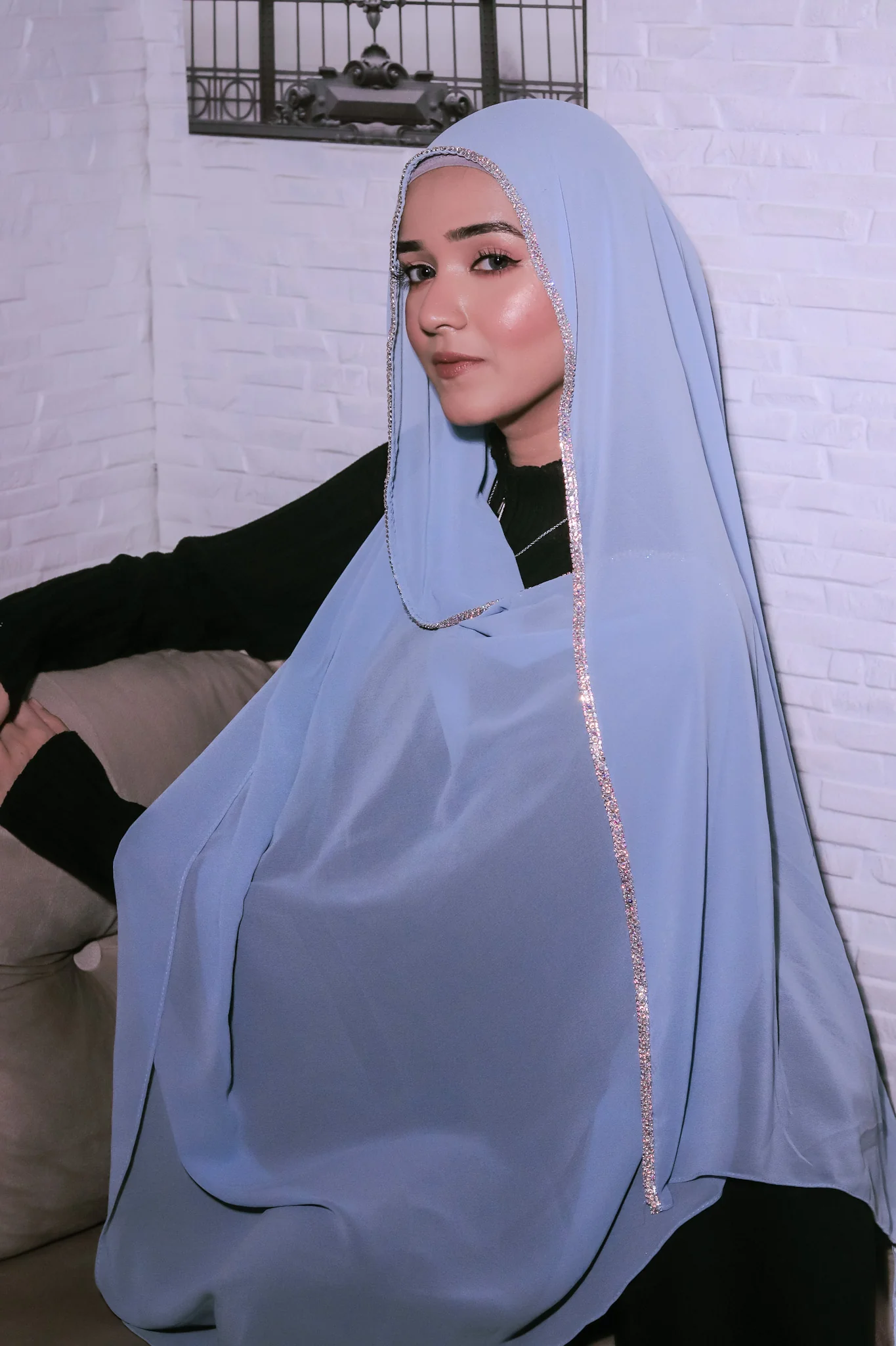 Crystal Hijab - Baby Blue - Image 4