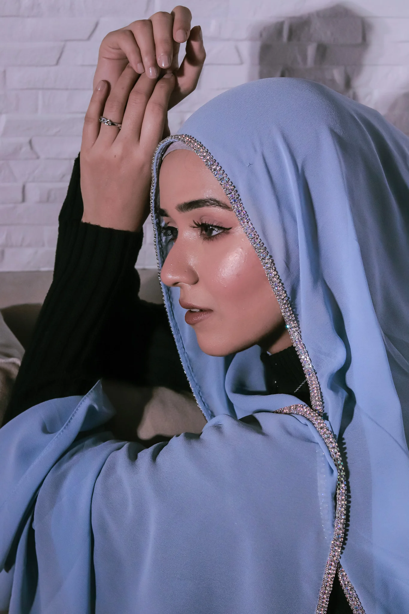 Crystal Hijab - Baby Blue - Image 5