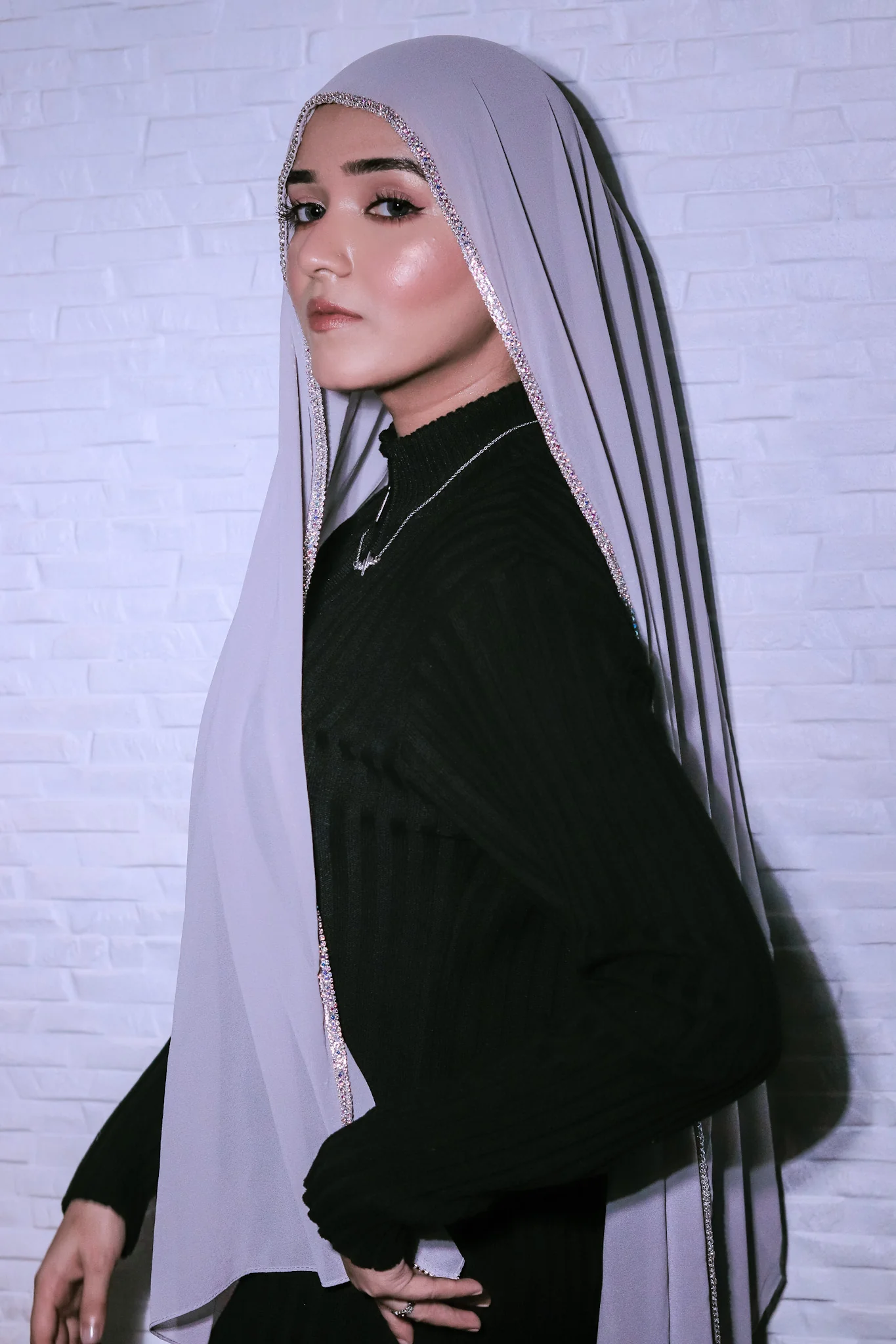 Crystal Hijab - Sterling Grey - Image 3