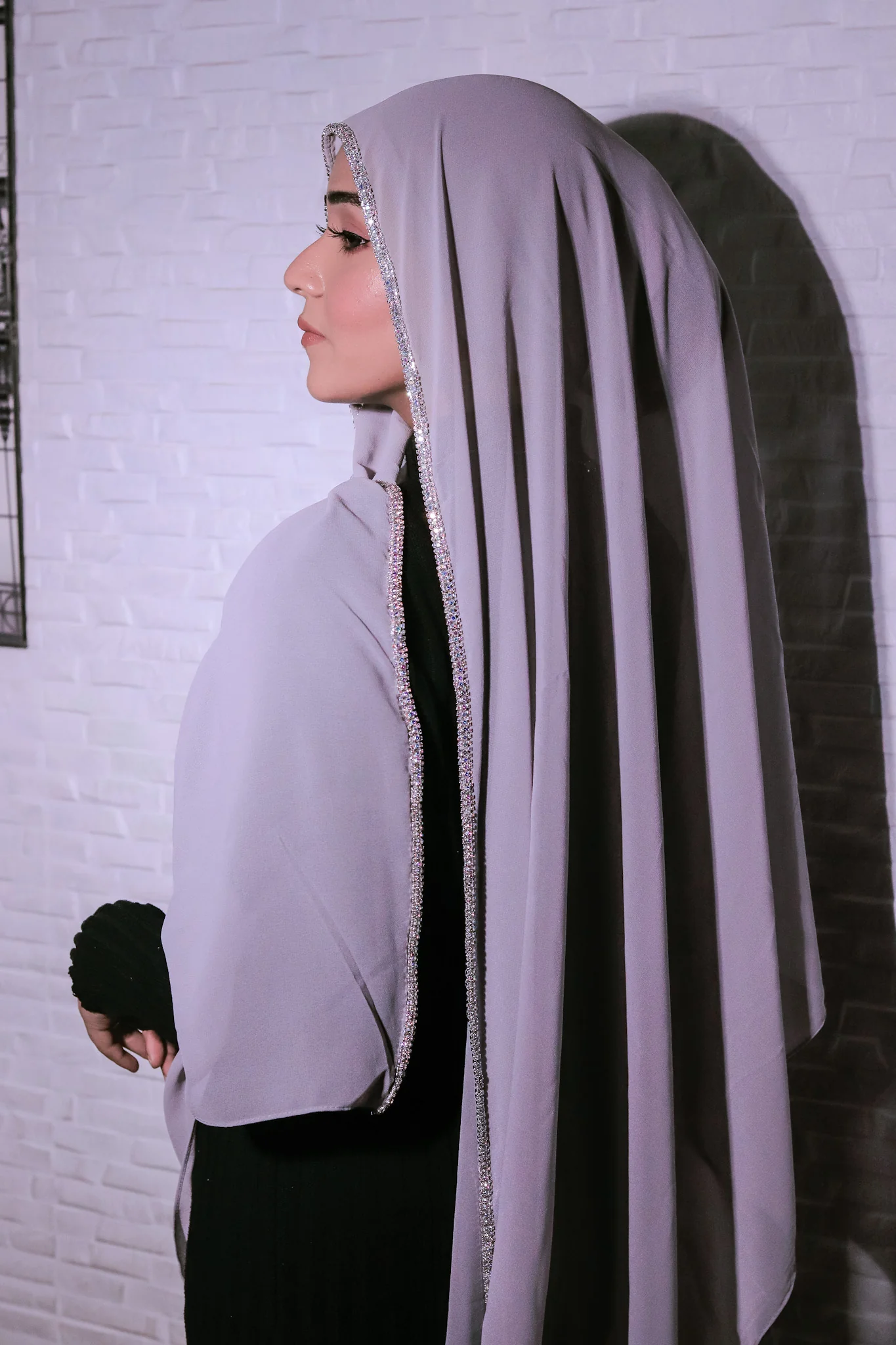Crystal Hijab - Sterling Grey - Image 5