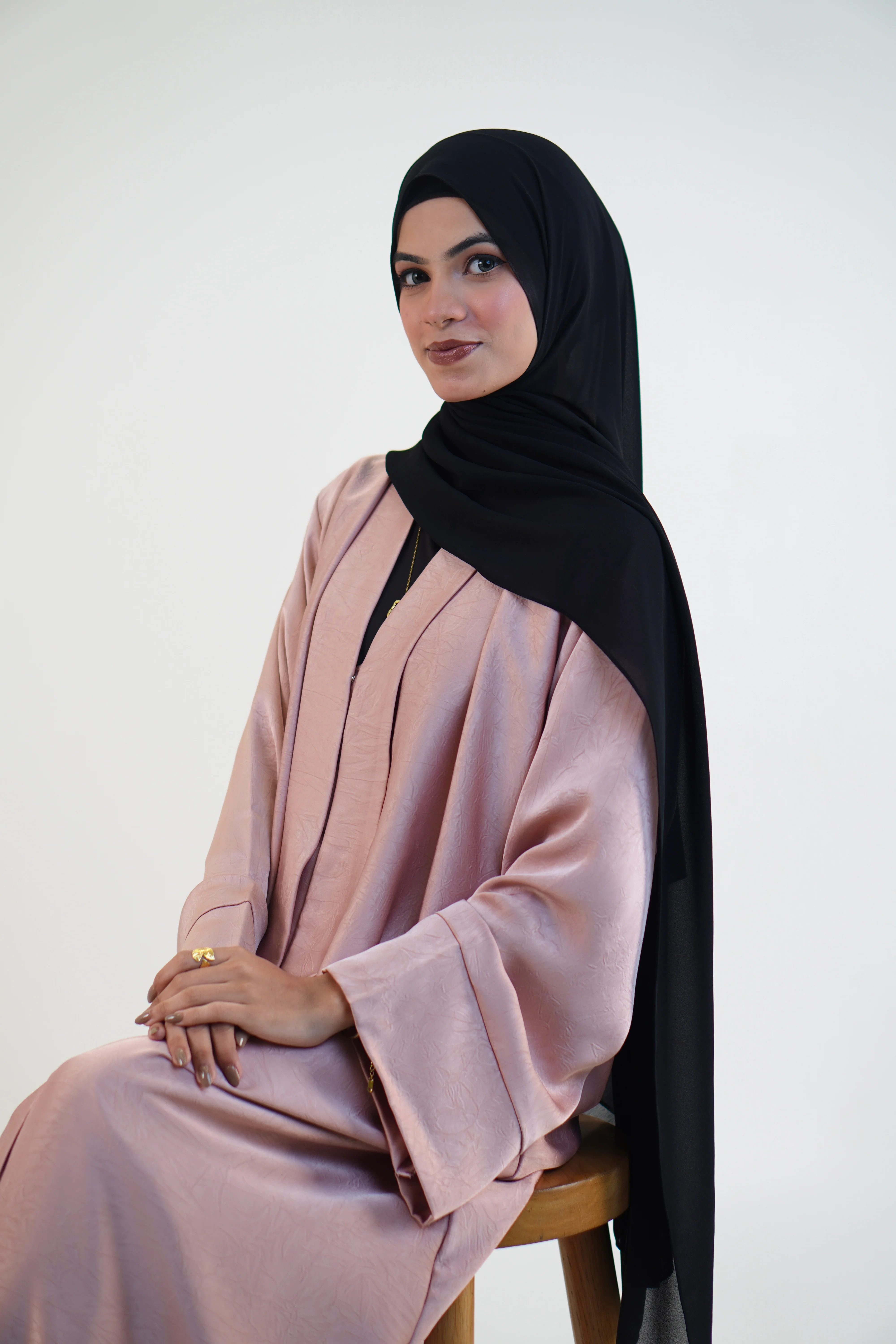EMAAN ABAYAH - PASTEL PEACH - Image 12
