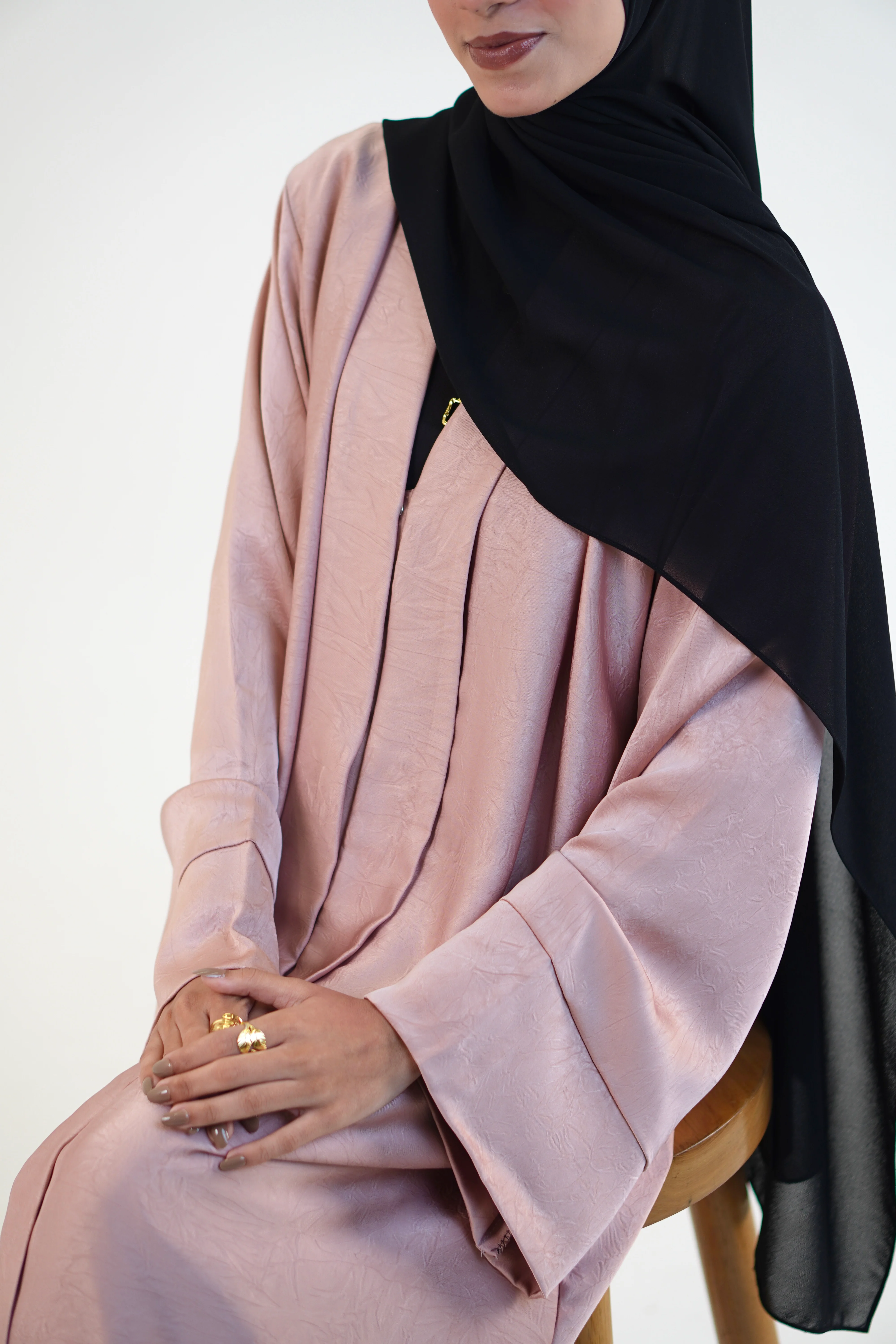 EMAAN ABAYAH - PASTEL PEACH - Image 2