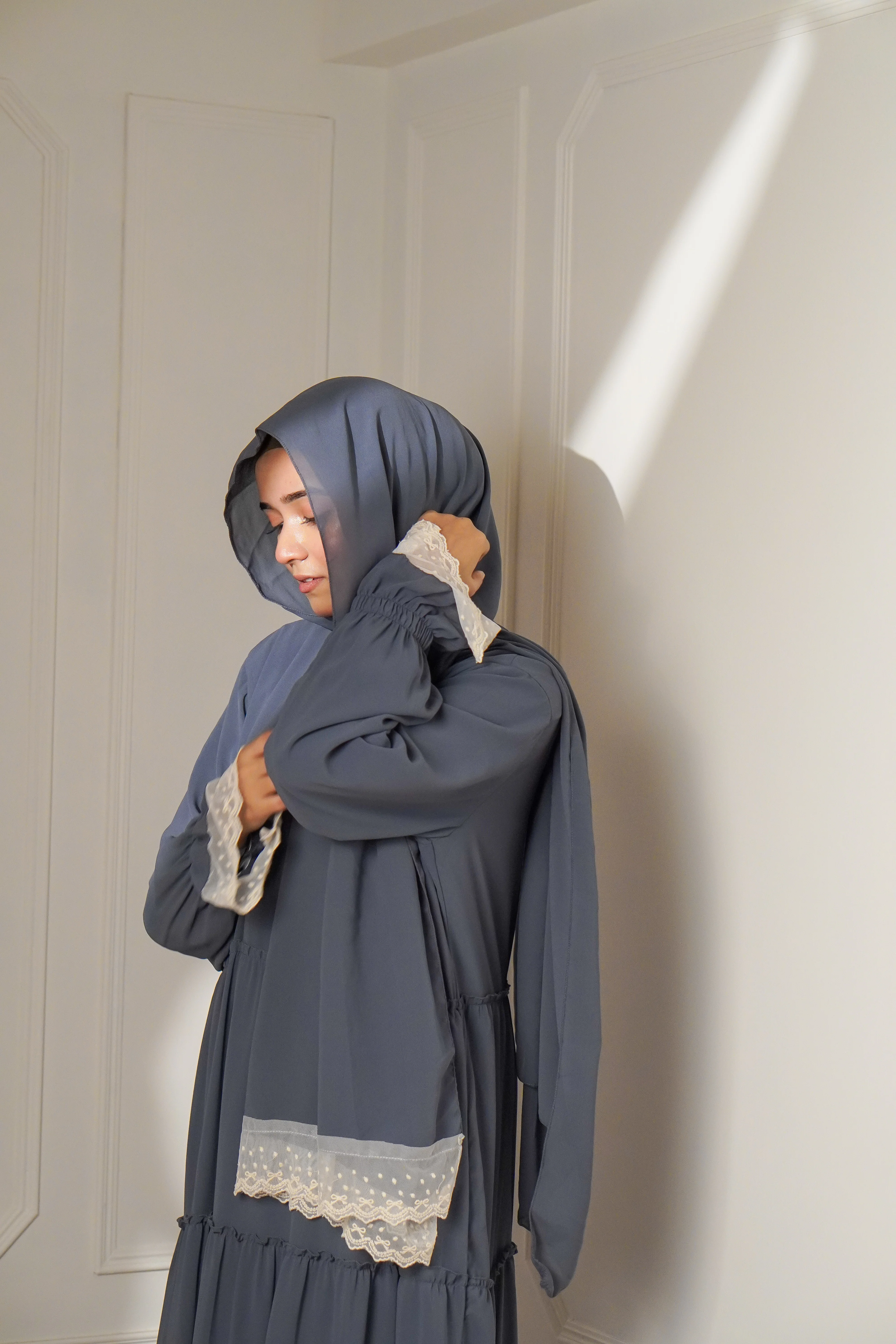 Feriha 2.0 Ruffled Dress - ASH GRAY - Image 3