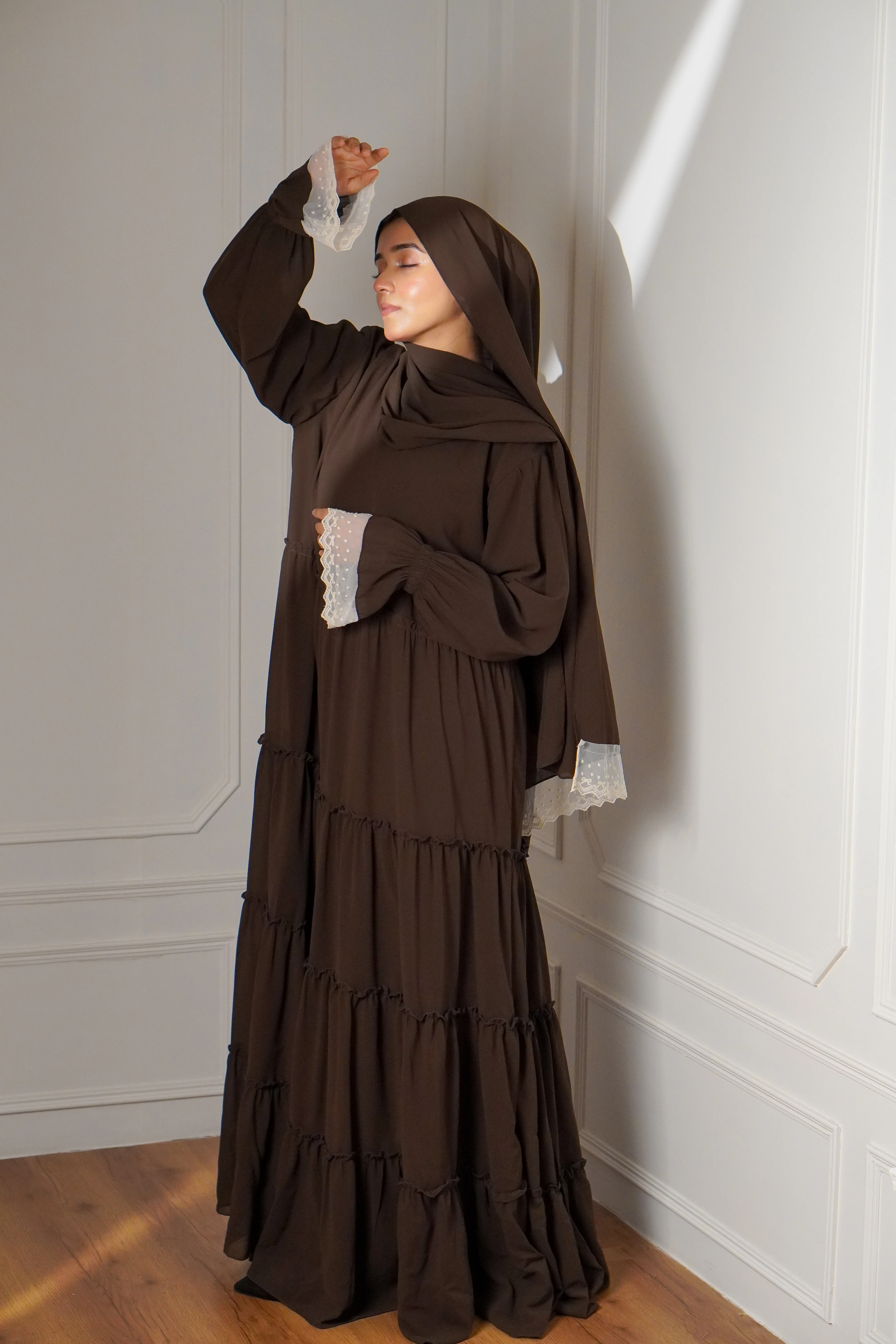 Feriha 2.0 Ruffled Dress - BROWN SUGAR - Image 3