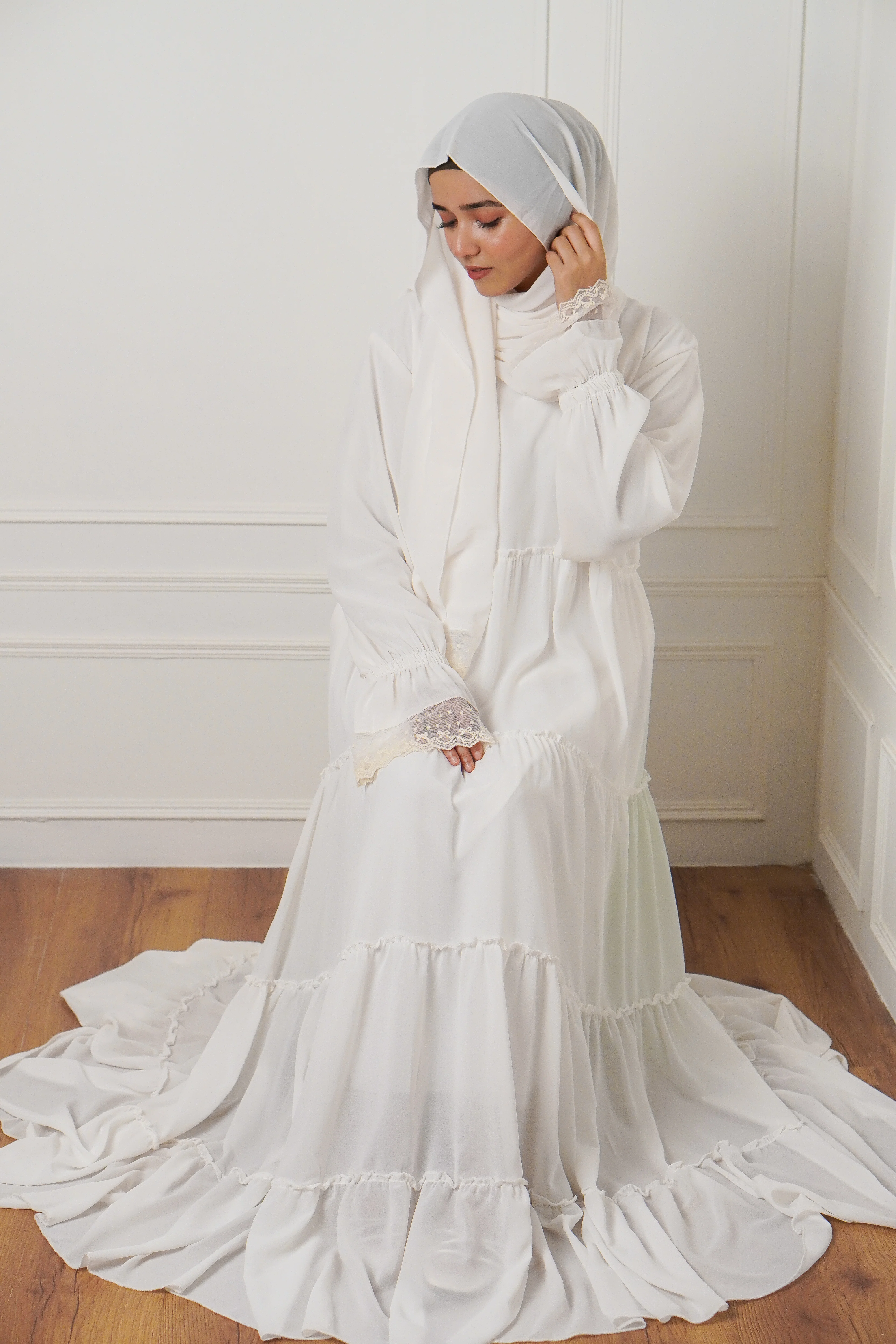 Feriha 2.0 Ruffled Dress - DOVE WHITE - Image 10