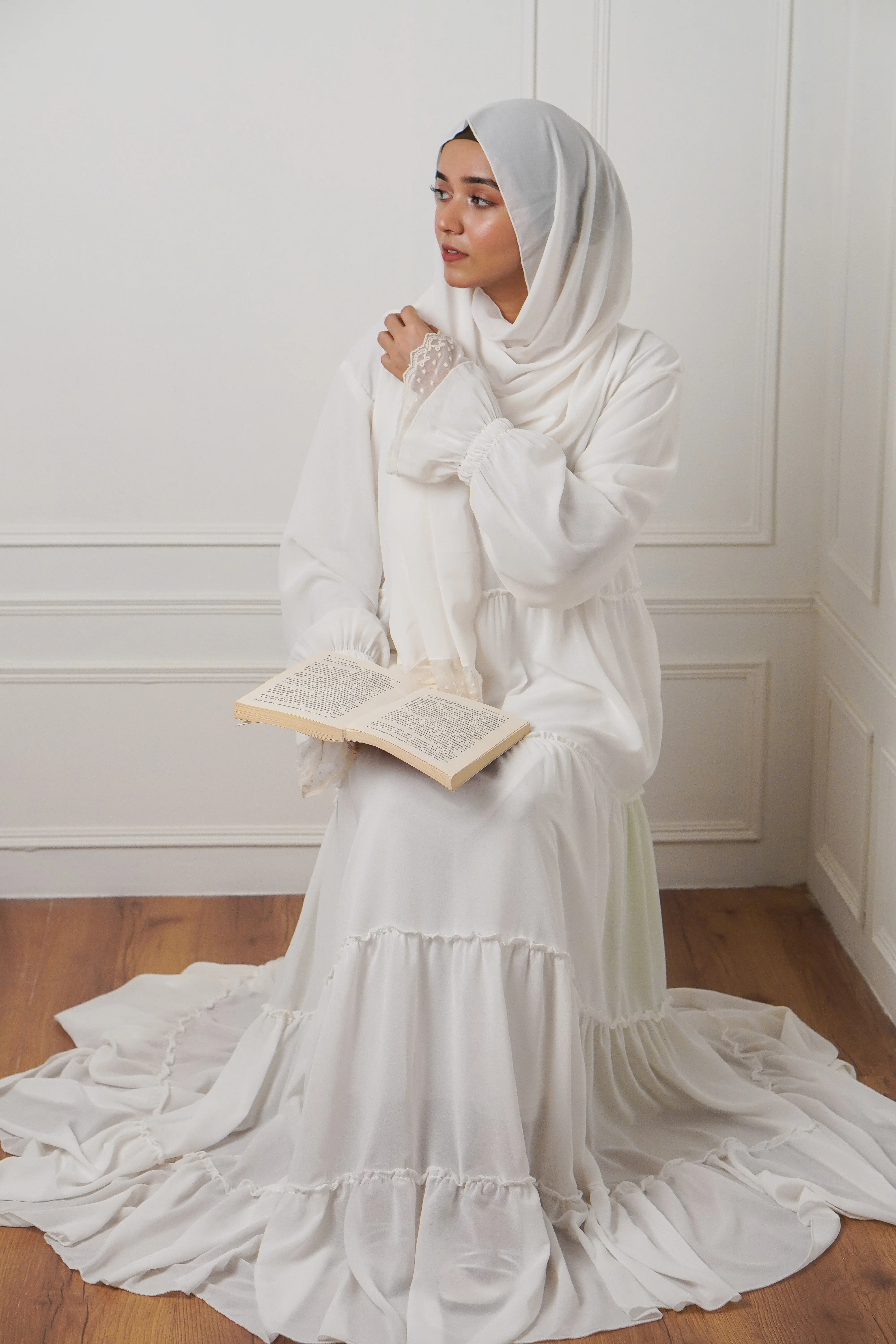 Feriha 2.0 Ruffled Dress - DOVE WHITE - Image 8