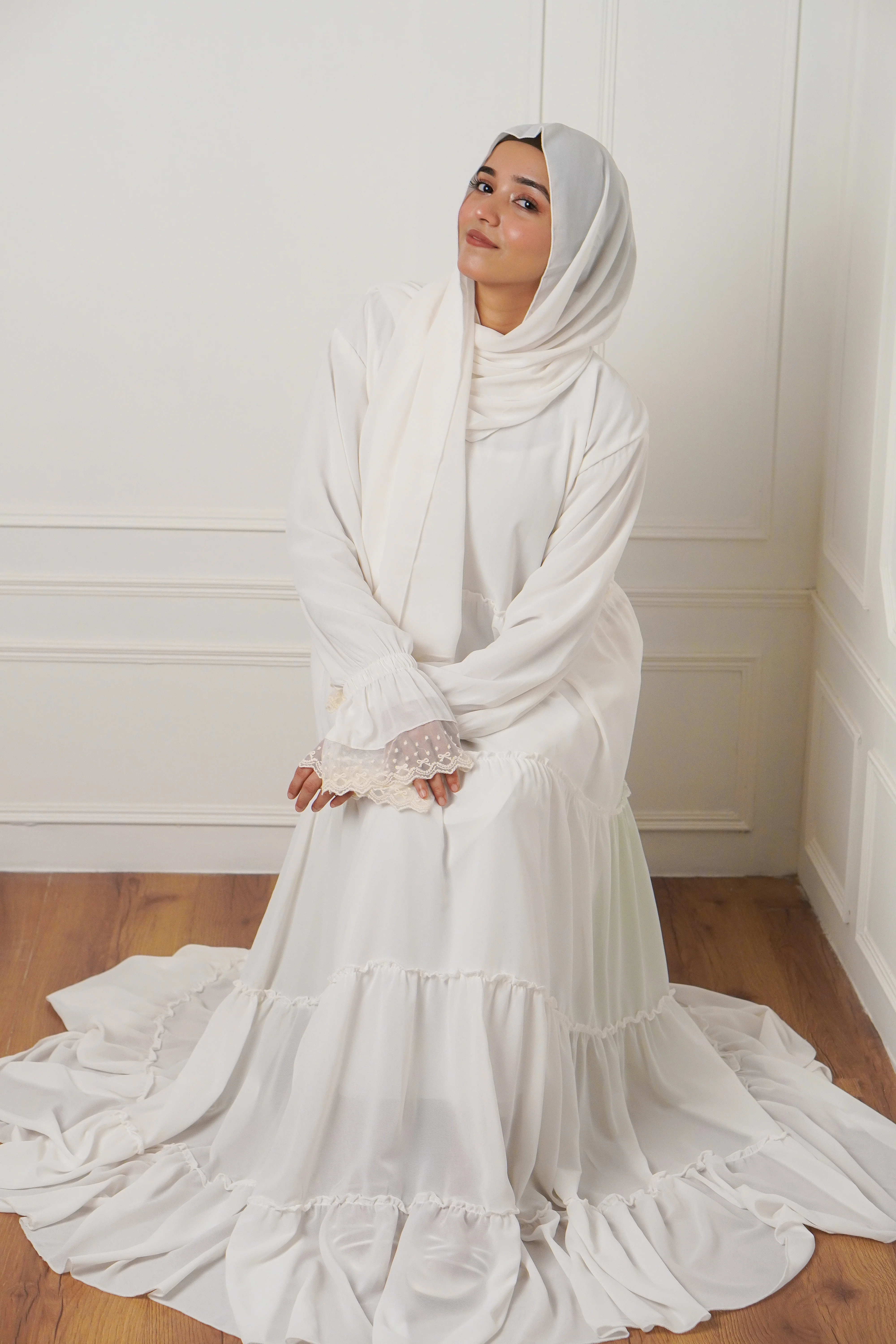 Feriha 2.0 Ruffled Dress - DOVE WHITE - Image 9