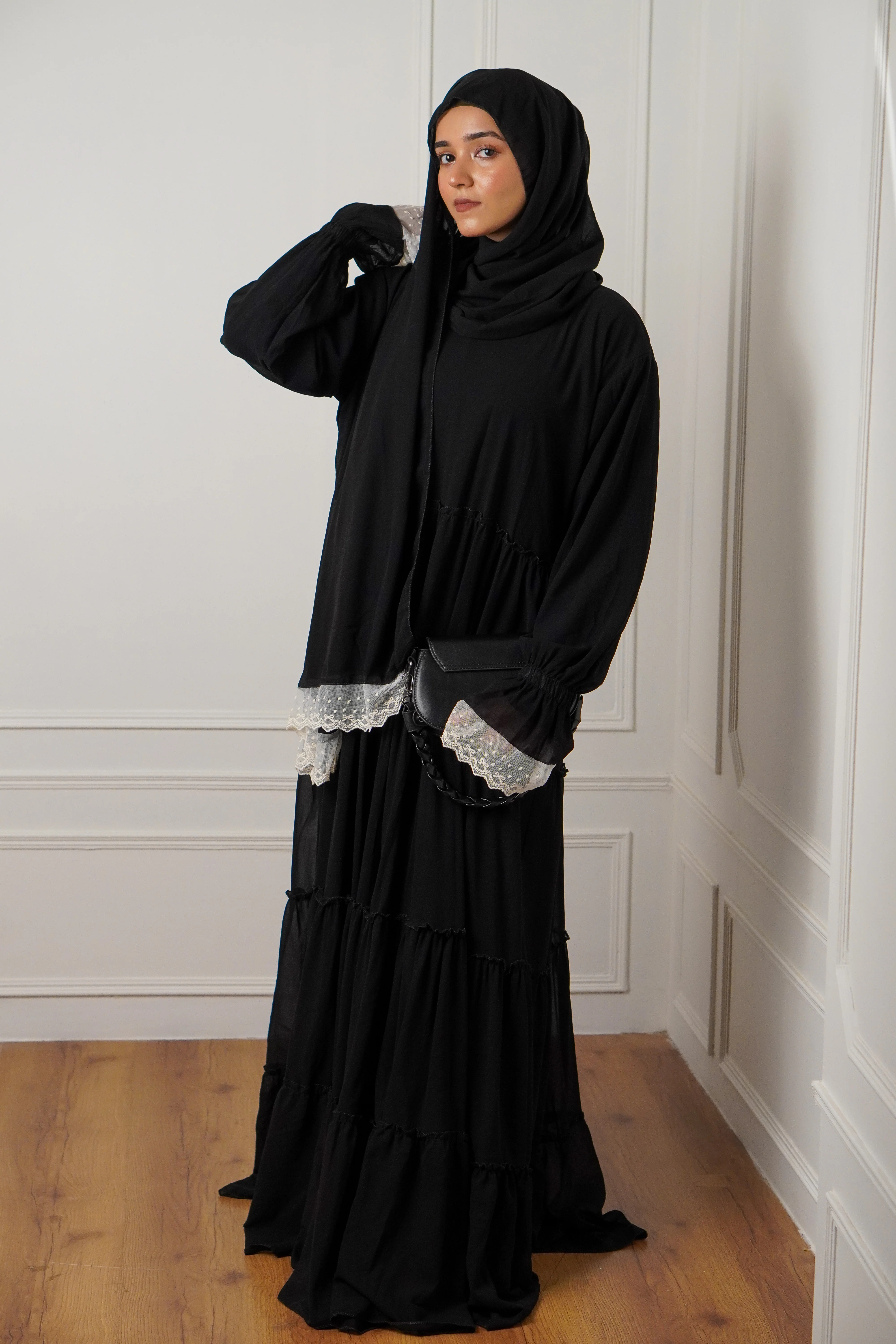 Feriha 2.0 Ruffled Dress - RICH BLACK - Image 3