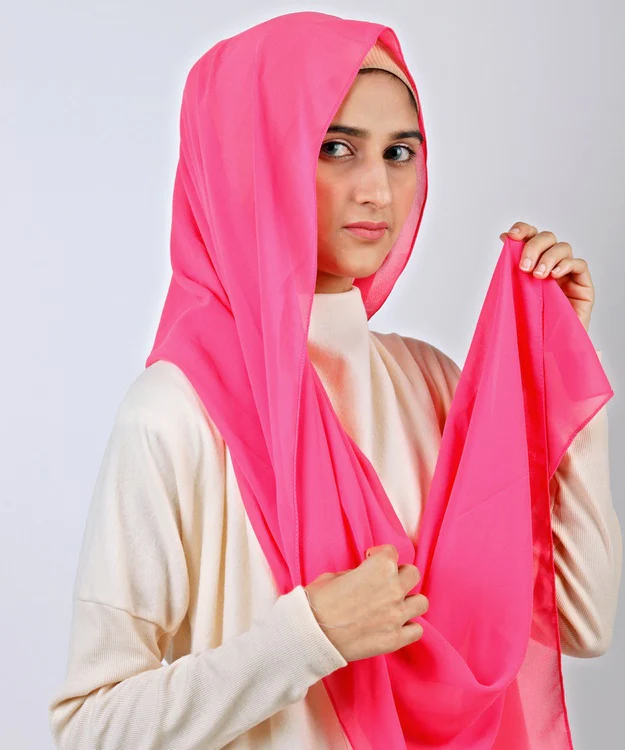 Georgette Hot Pink