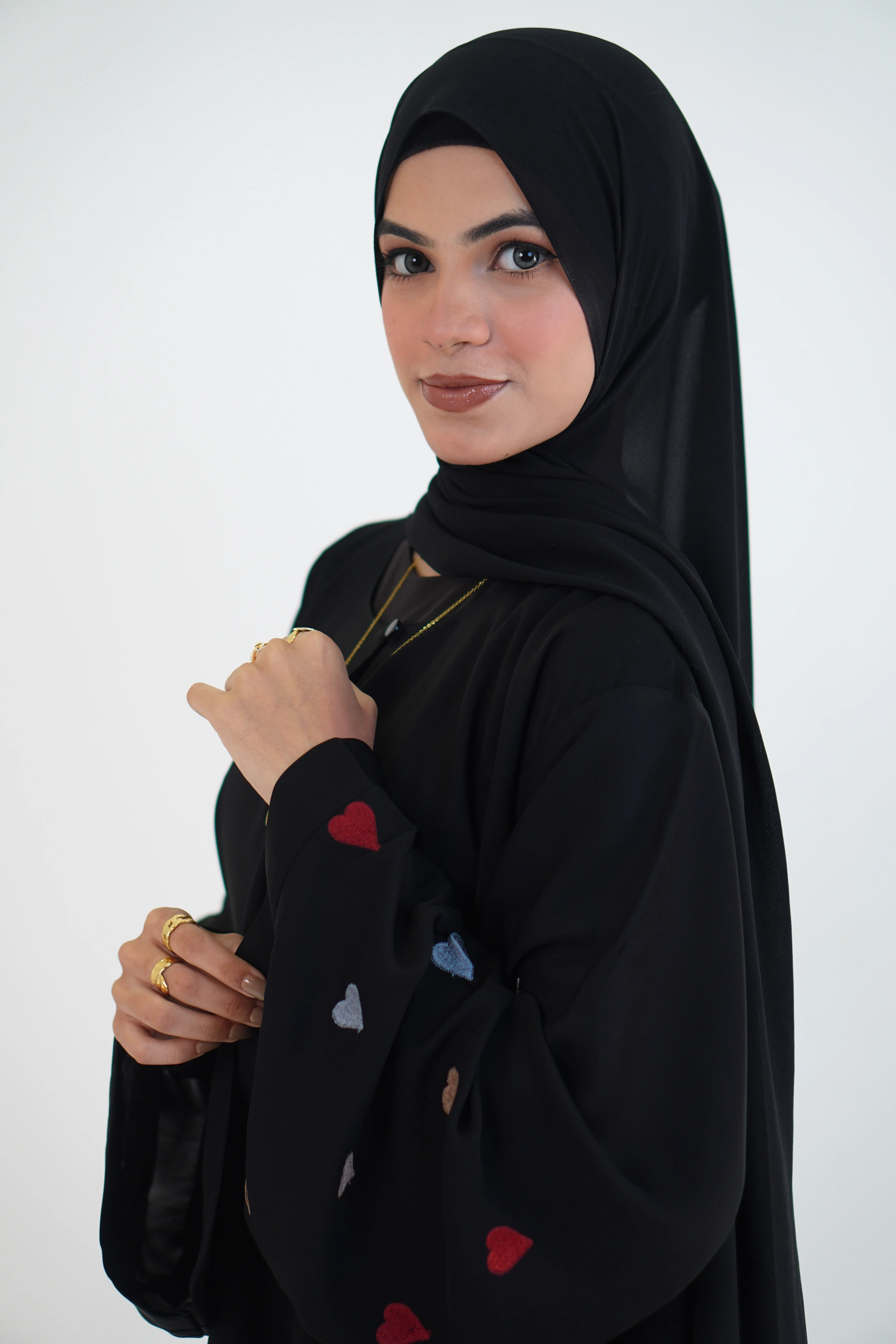 Heart Embroidered Abayah - Image 10