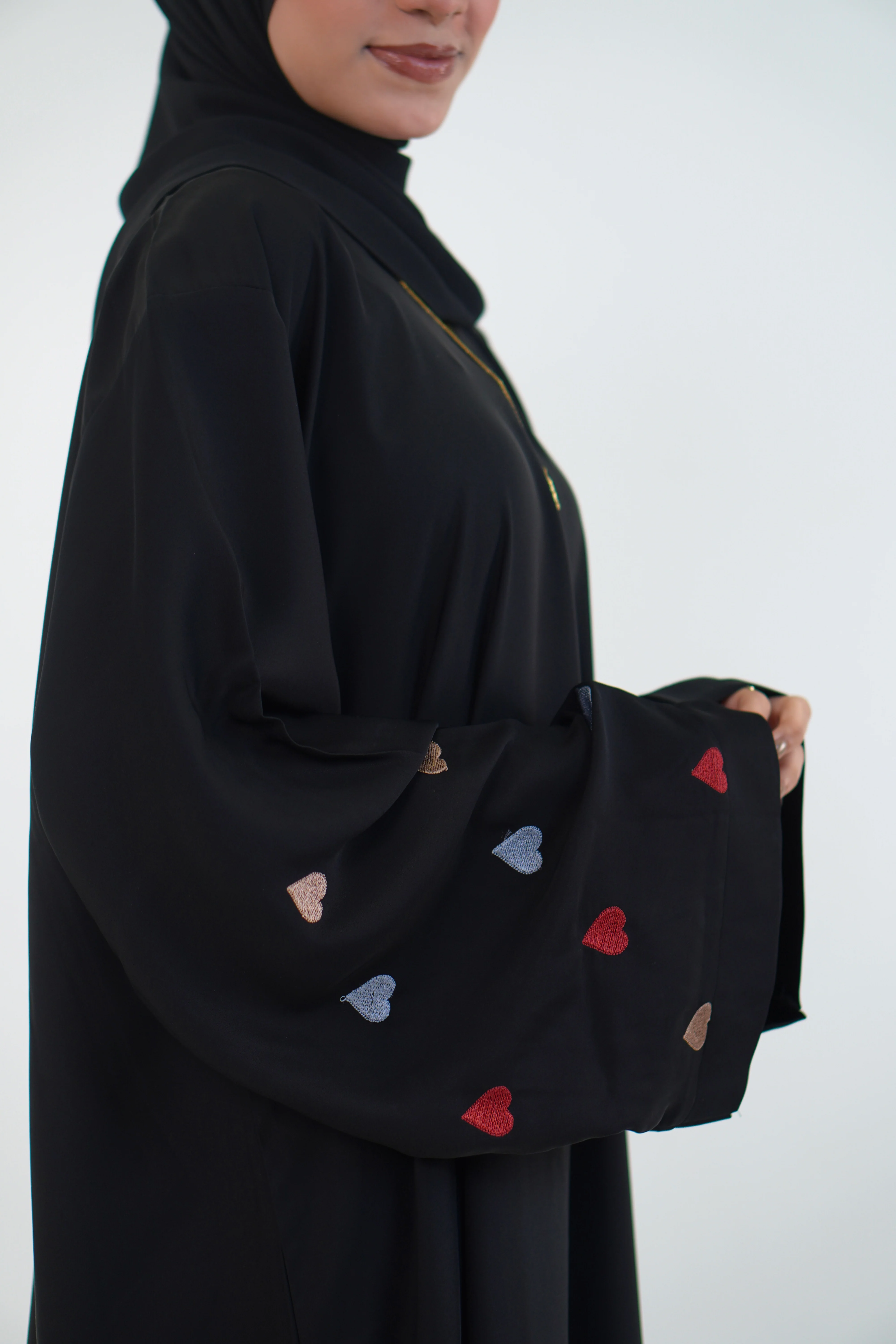 Heart Embroidered Abayah - Image 15
