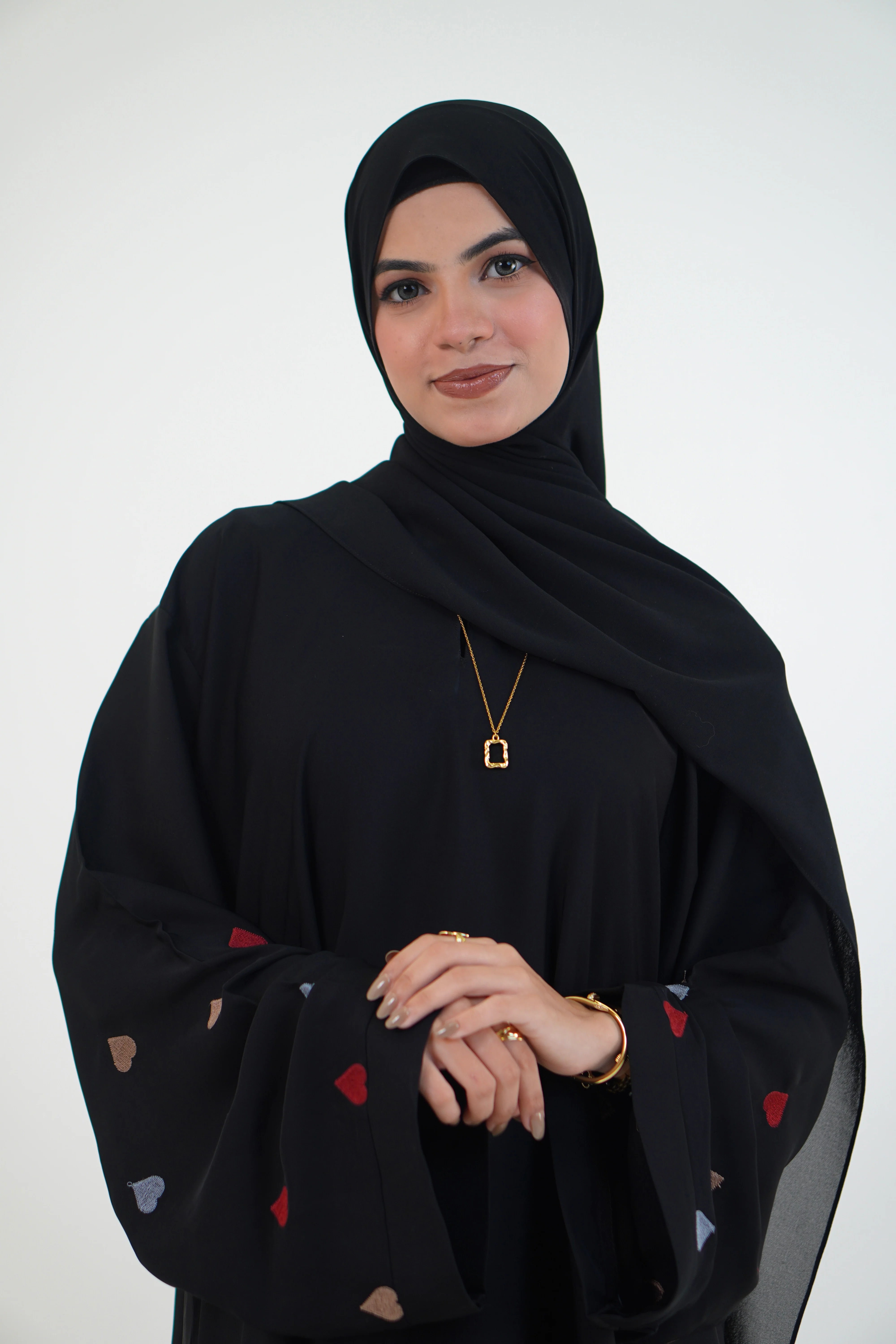 Heart Embroidered Abayah - Image 17