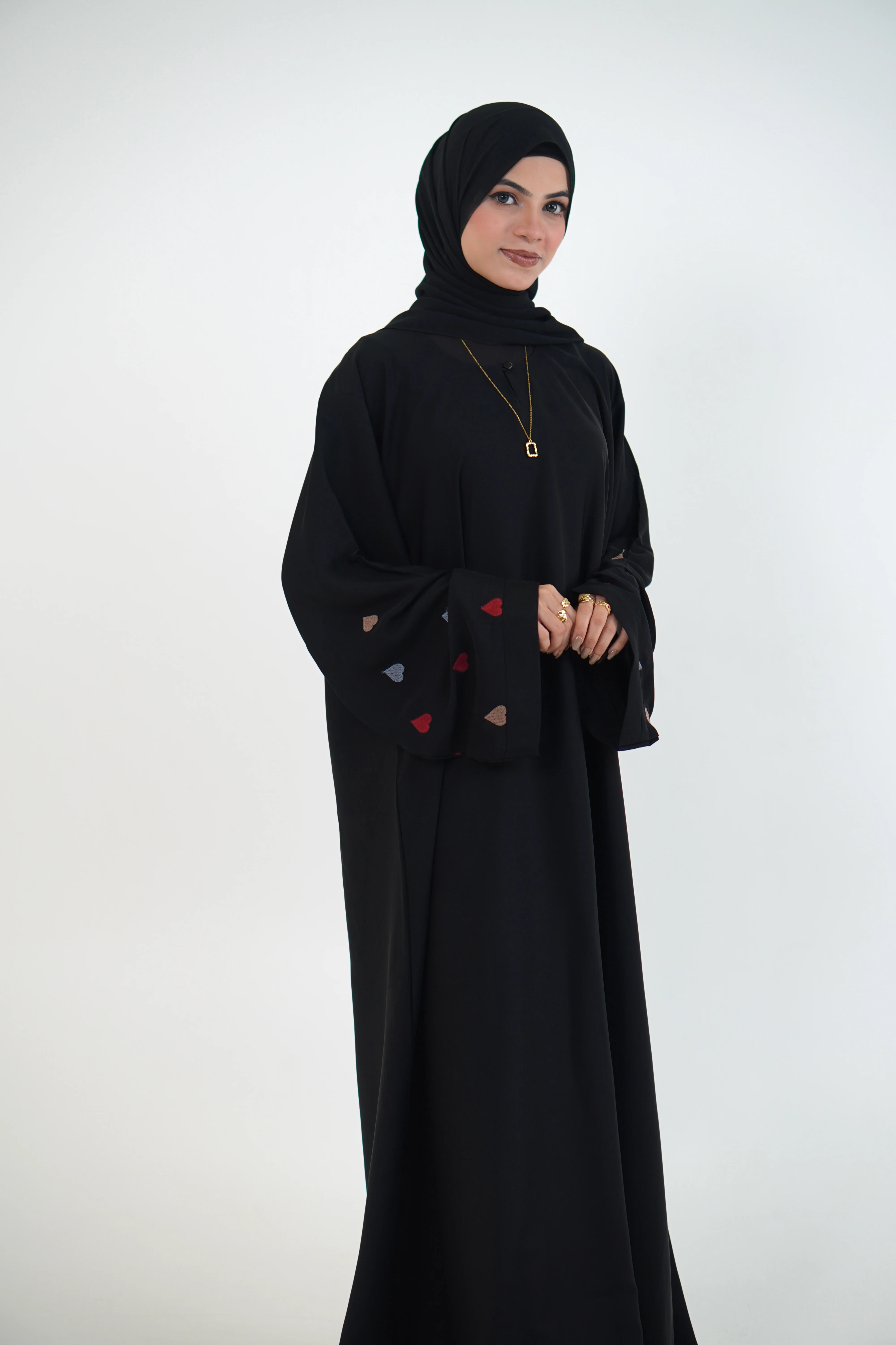 Heart Embroidered Abayah - Image 7
