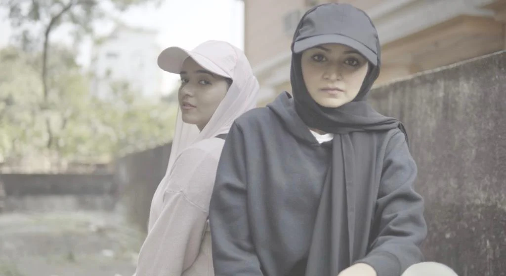 HIJAB ATTACHED WITH CAP - PINK - Image 5