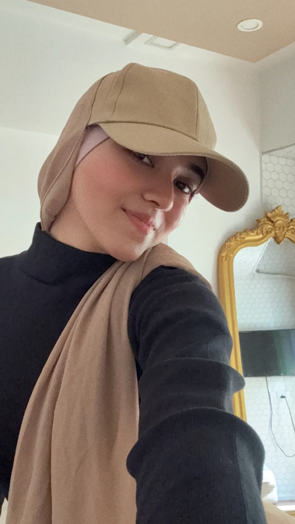 HIJAB ATTACHED WITH CAP - WALNUT BROWN - Image 2