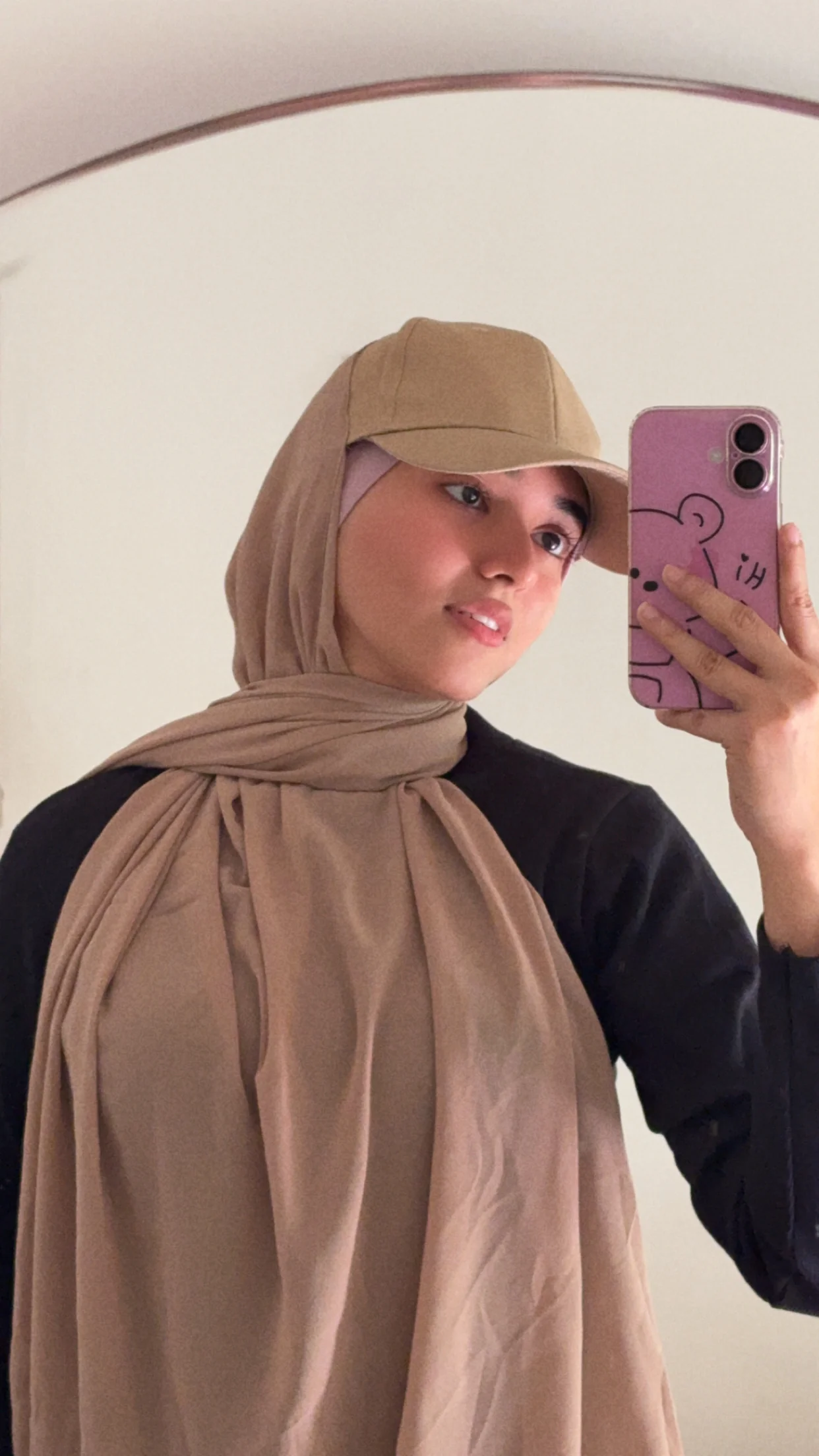 HIJAB ATTACHED WITH CAP - WALNUT BROWN - Image 4