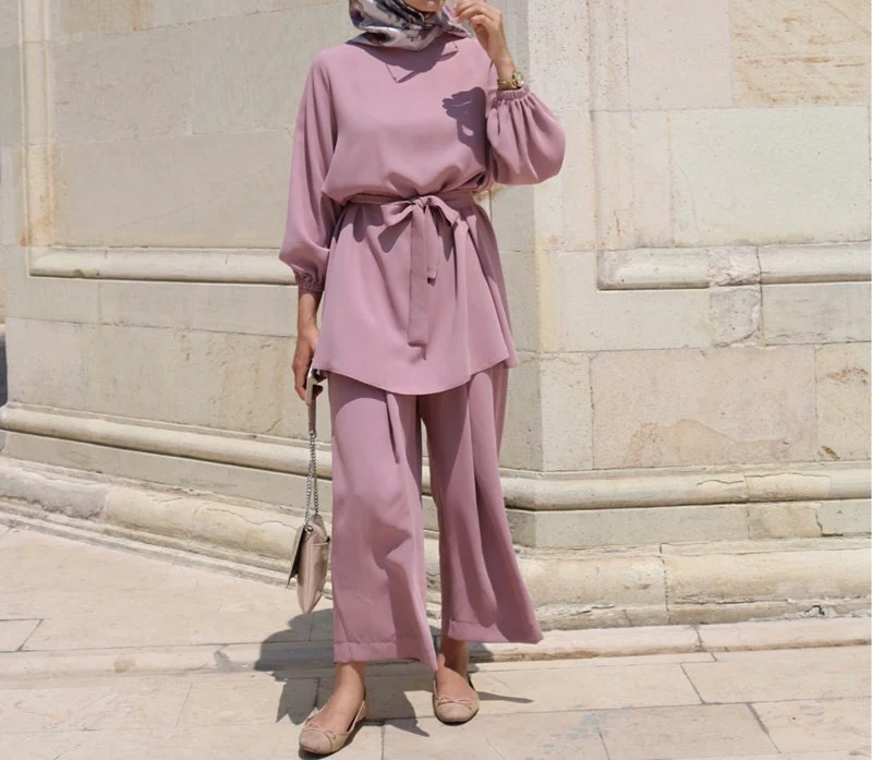 Inara Tunic Set – Pink - Image 3