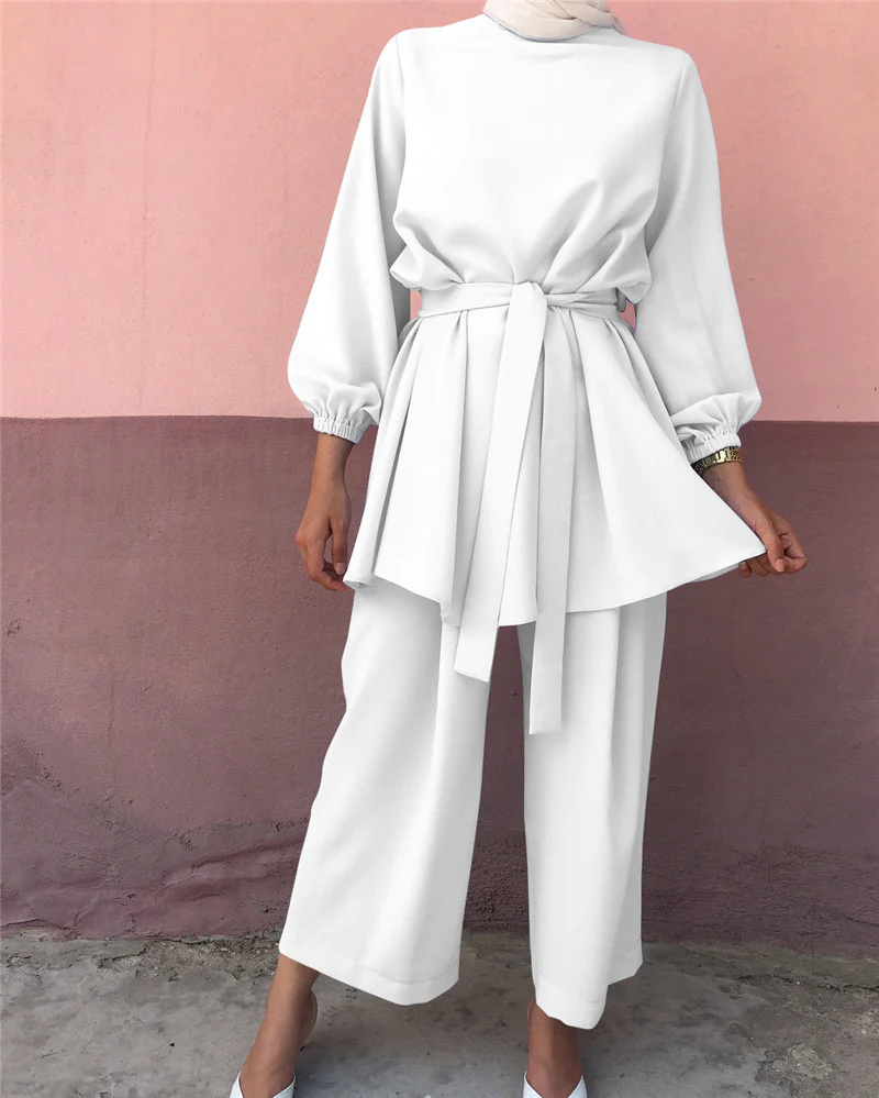 Inara Tunic Set – White