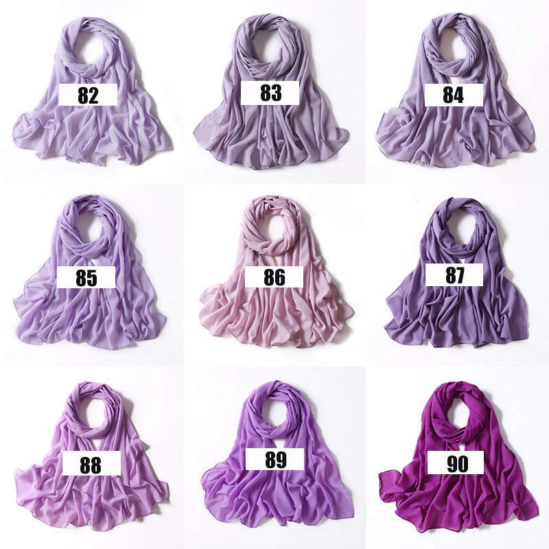 Luxe Georgette Hijab - Shades 82 to 90