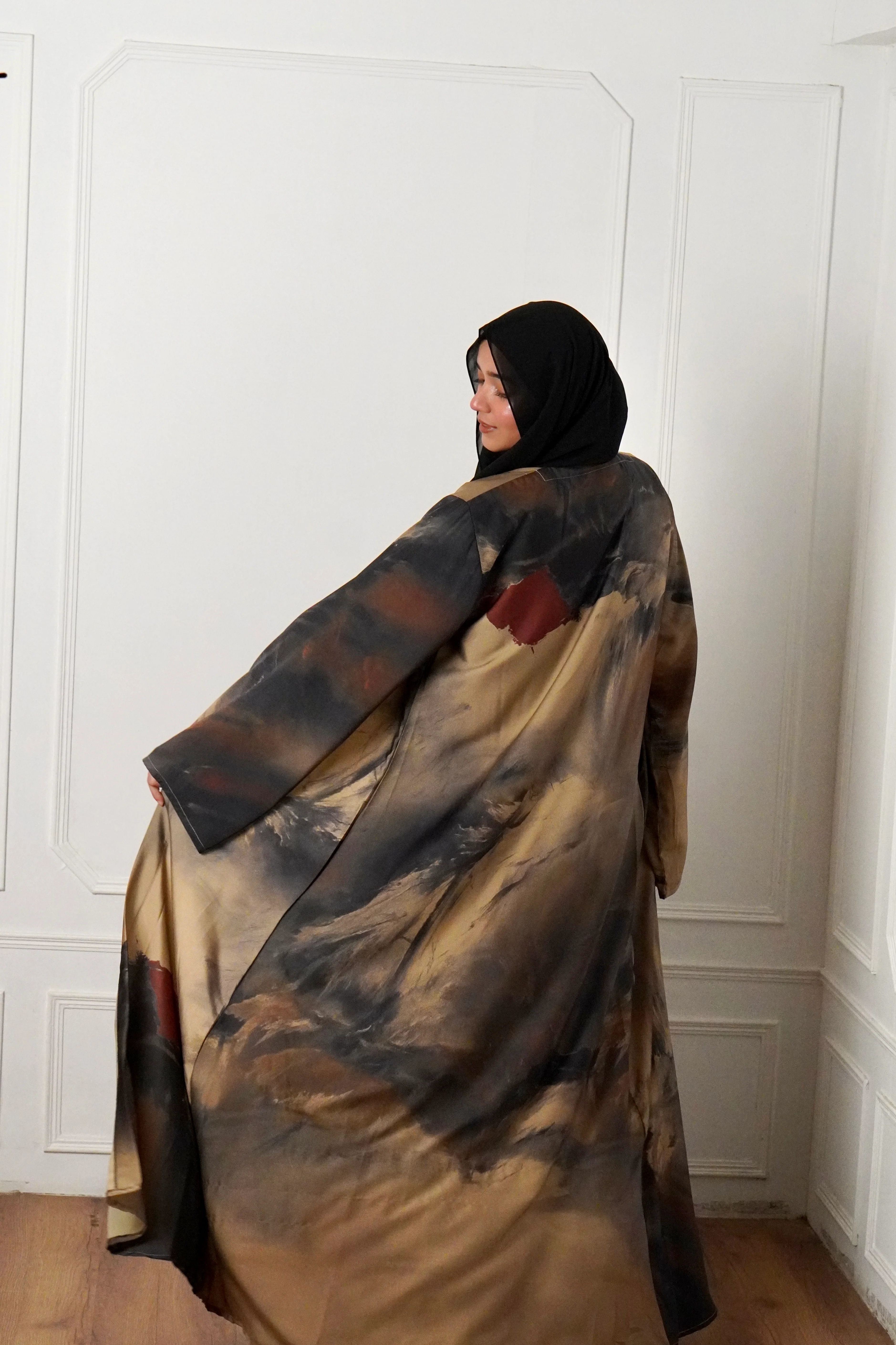 MARBLE PRINT ABAYAH - ROSE MIRAGE - Image 6