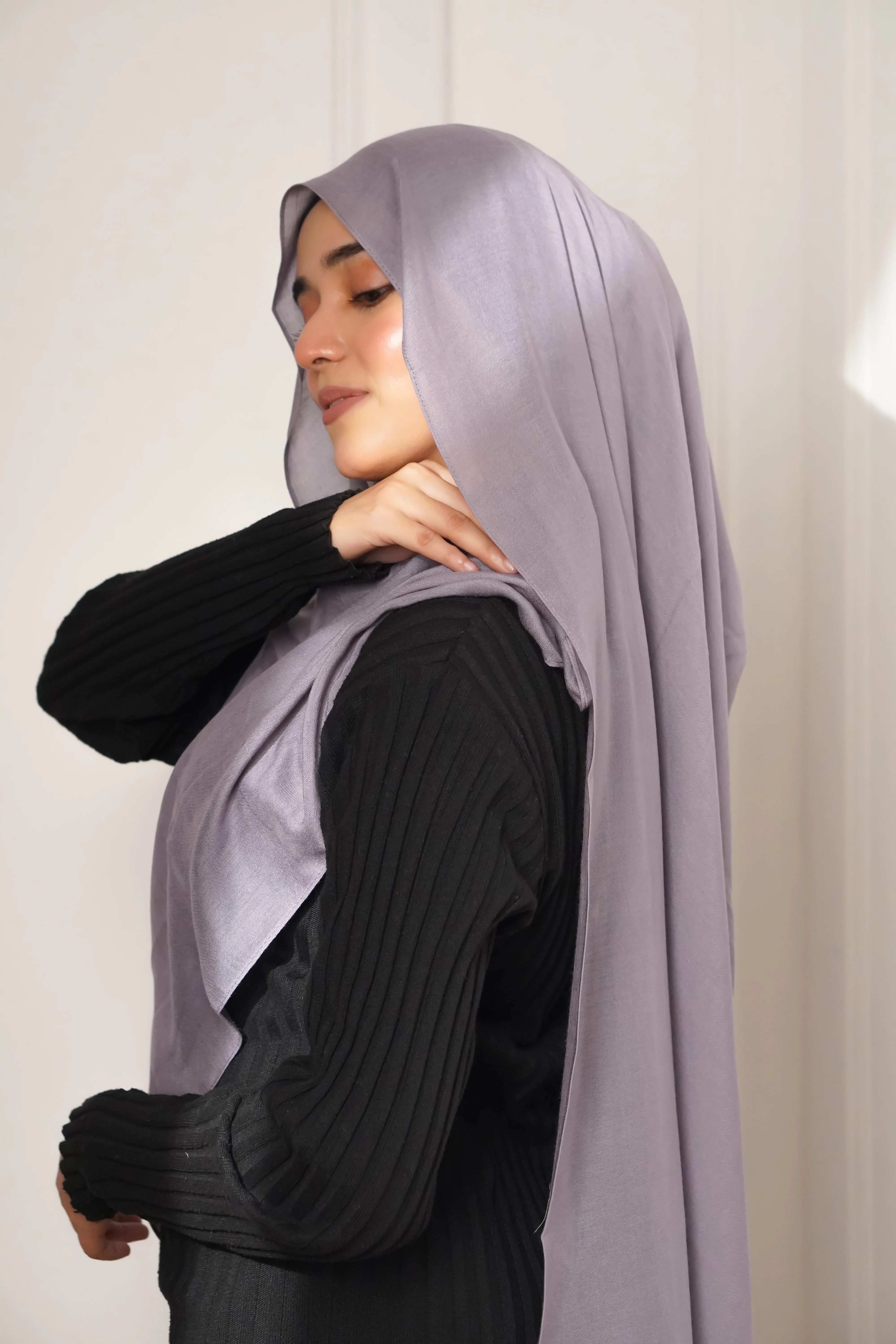 Modal Hijab #16 Gray Purple - Image 2