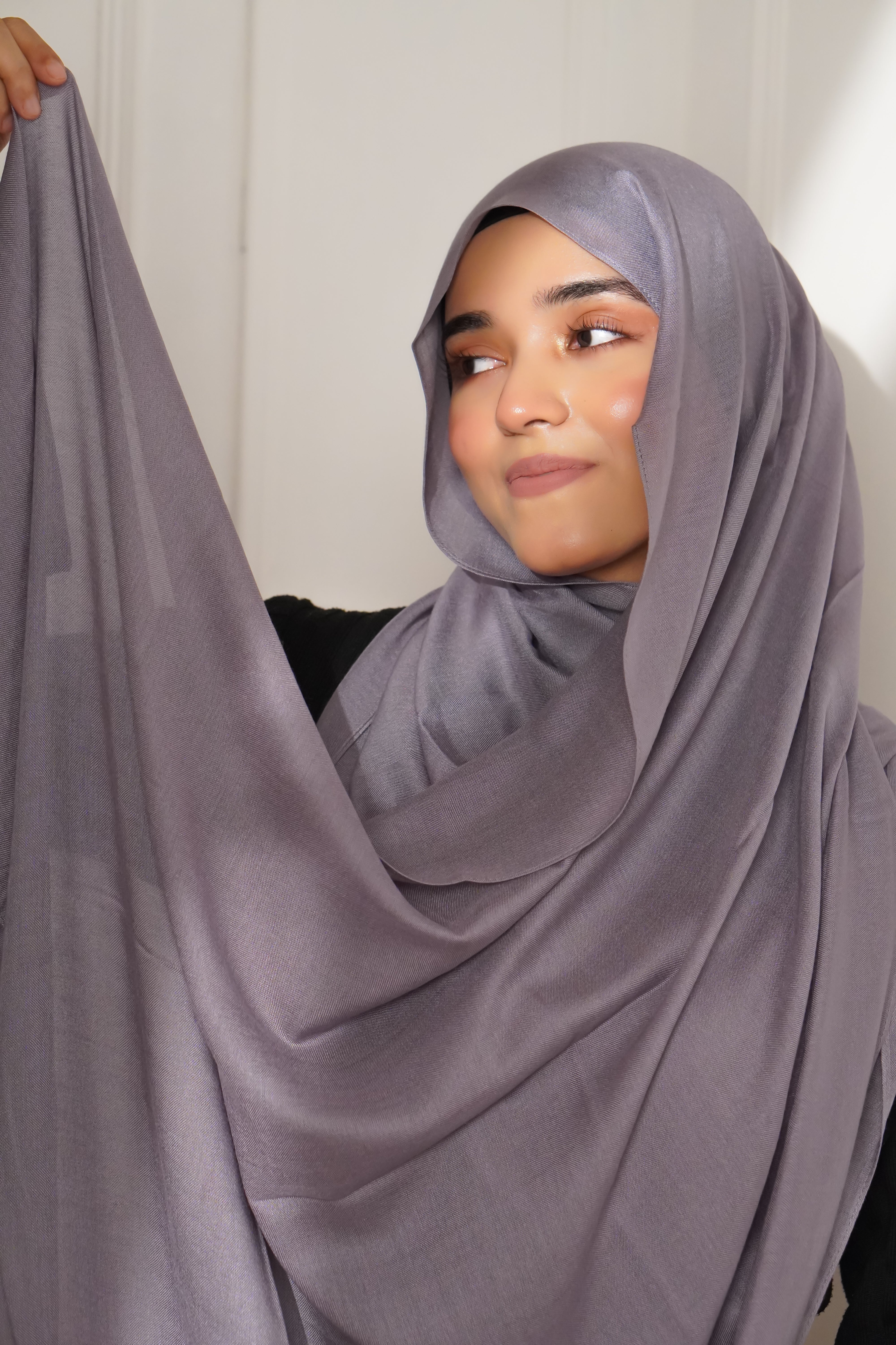 Modal Hijab #16 Gray Purple - Image 3
