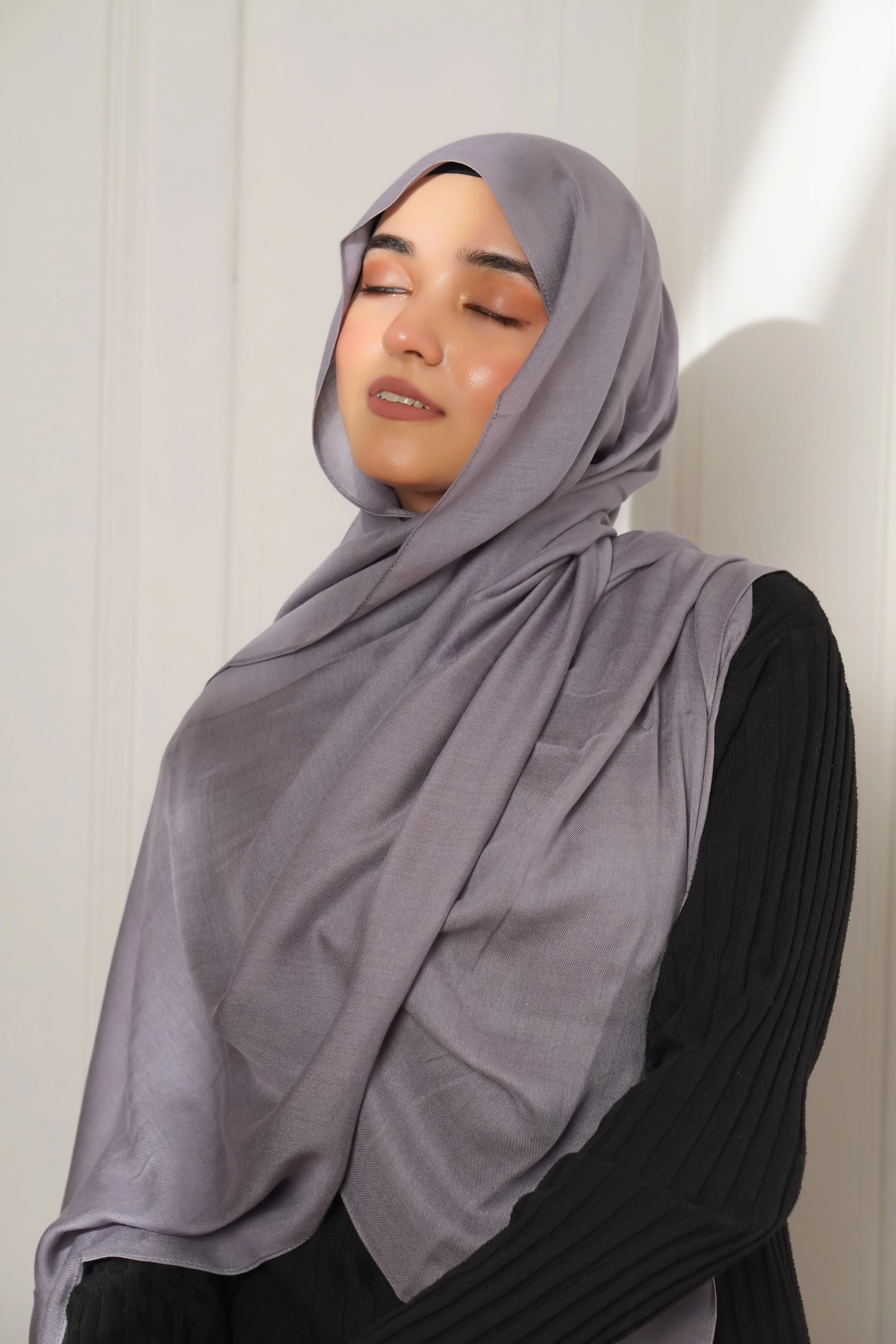Modal Hijab #16 Gray Purple - Image 4