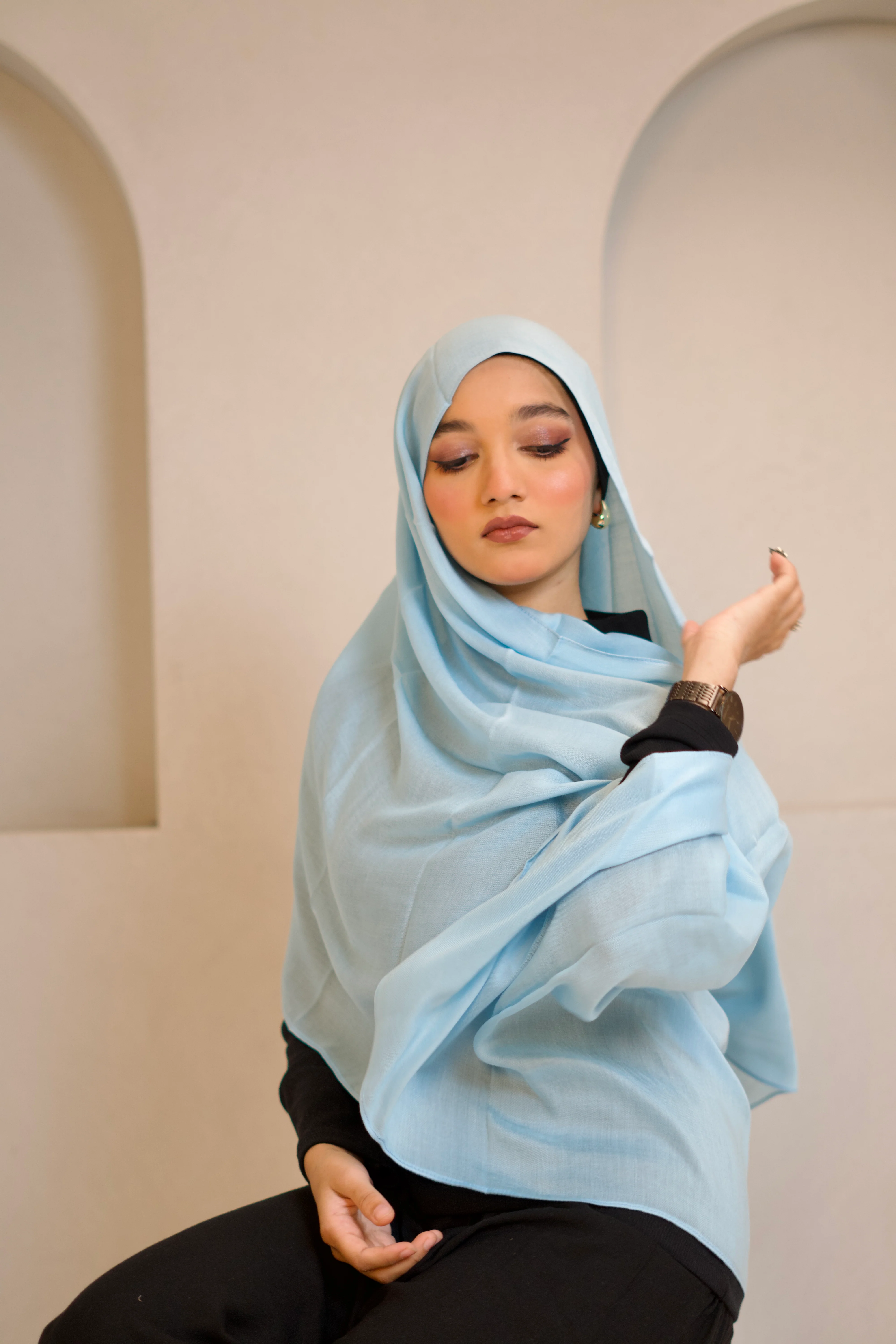 Modal Hijab #33 Pastel Blue - Image 3