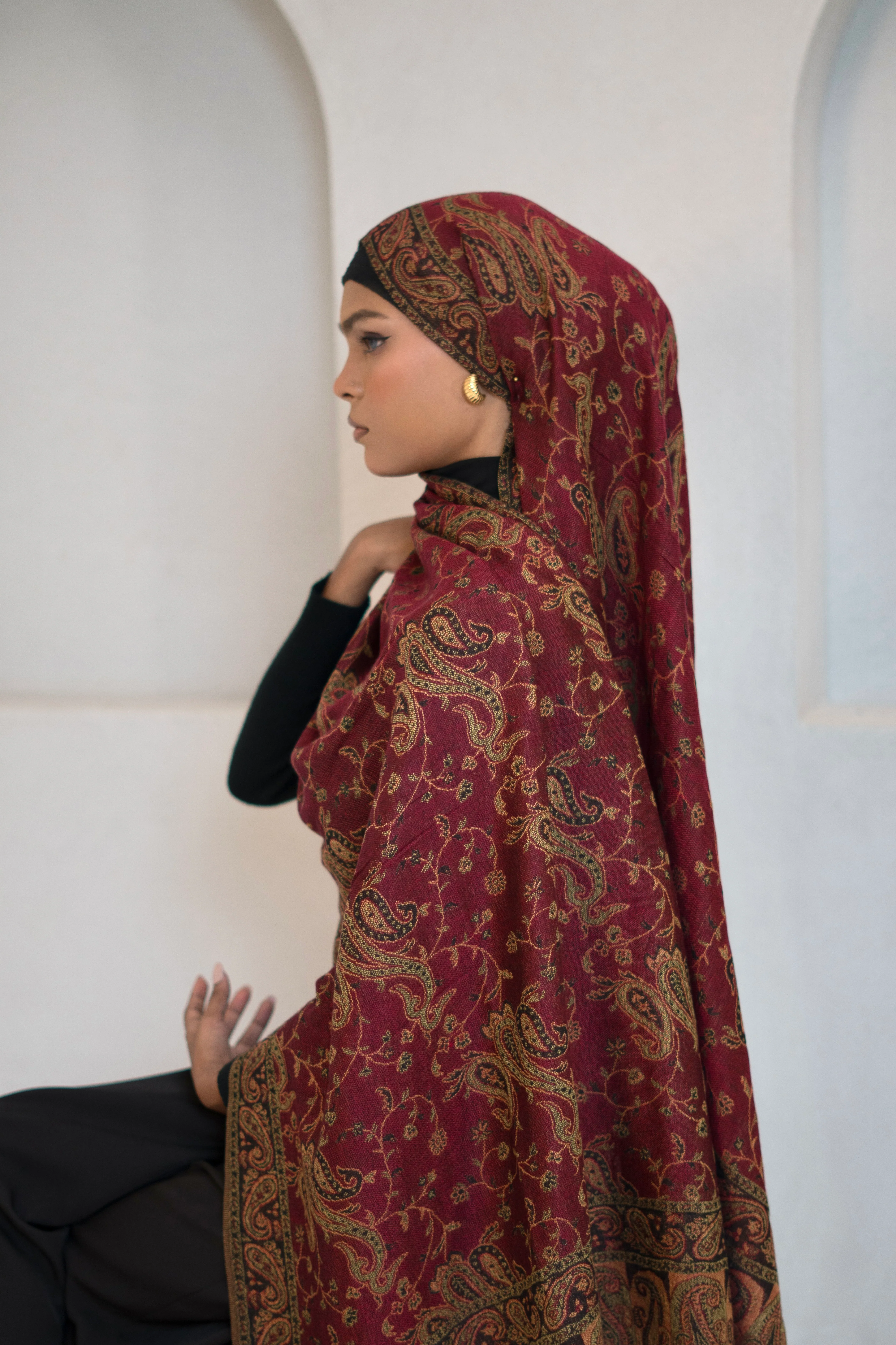 Pashmina Hijab - Mehroon - Image 3