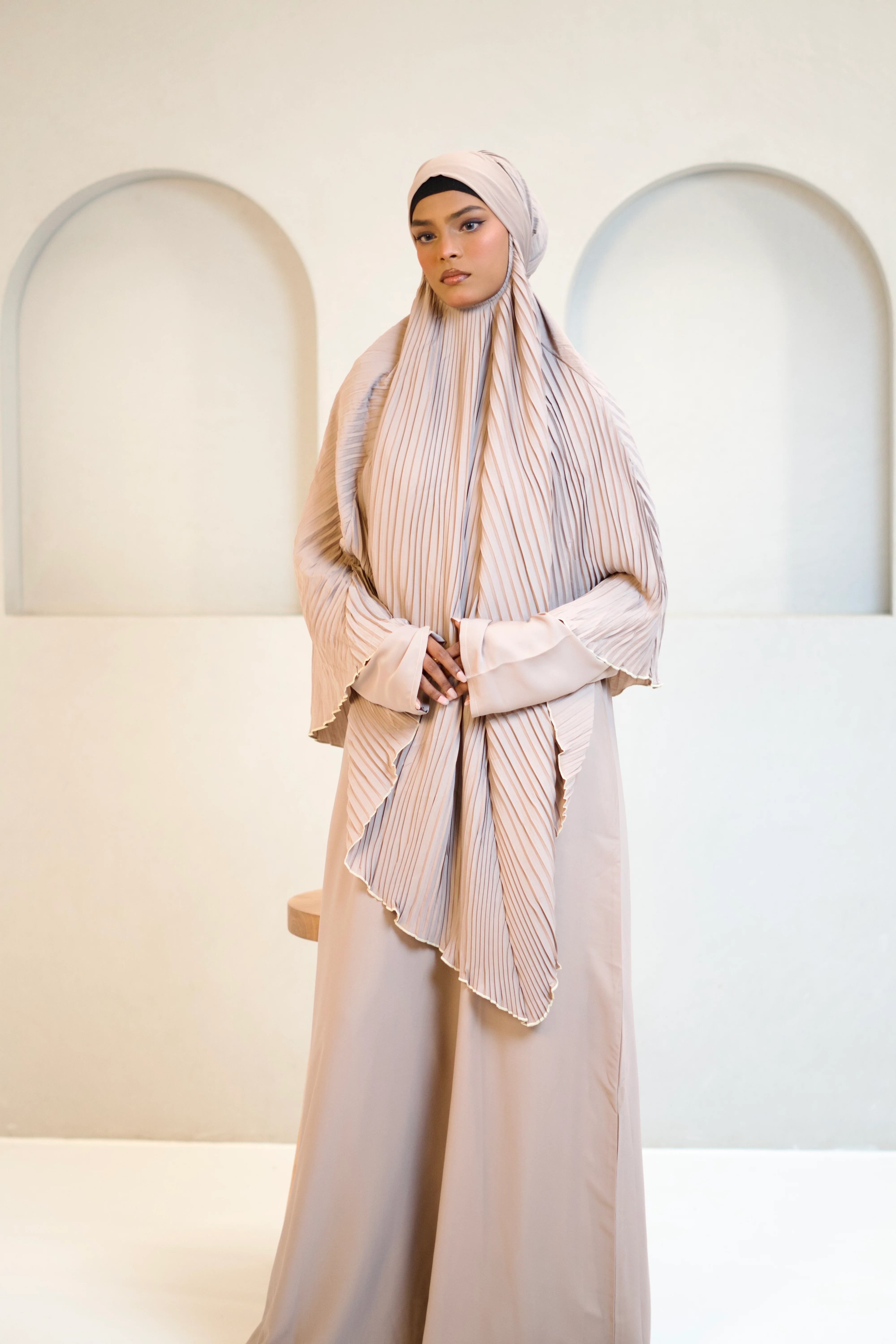 PLEATED KHIMAR SET - Image 3