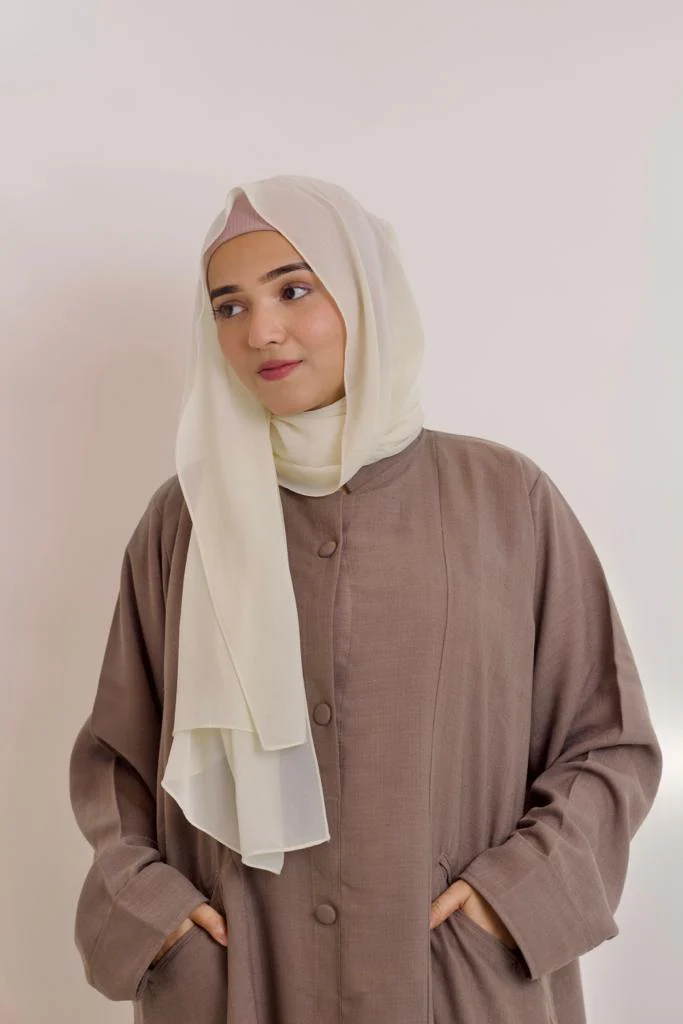 Pocket Abayah - Beige - Image 2