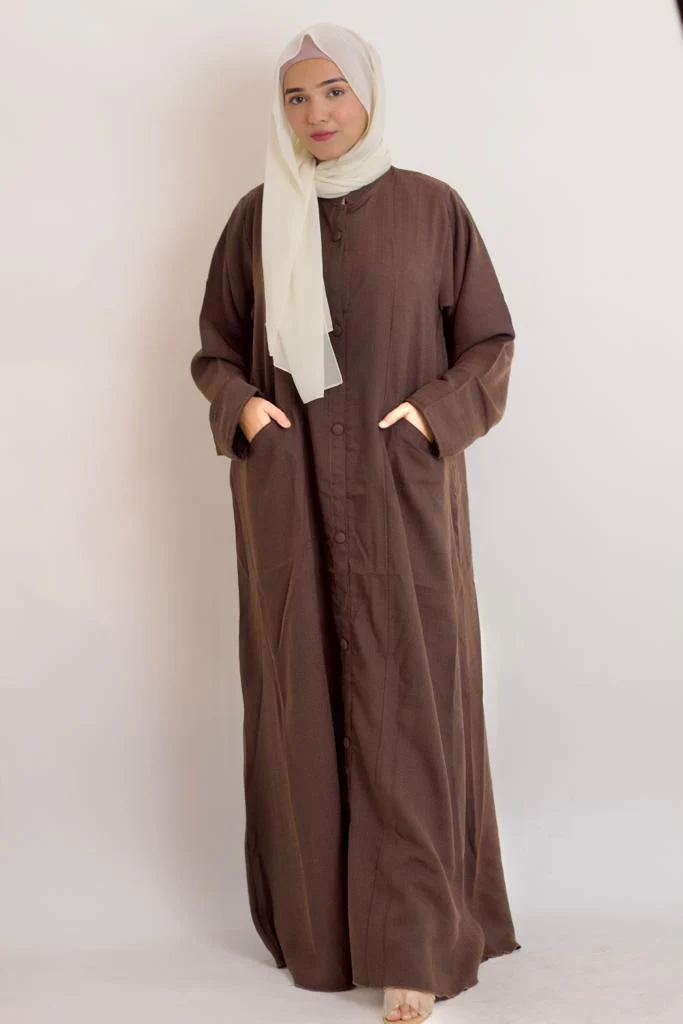 Pocket Abayah - Brown