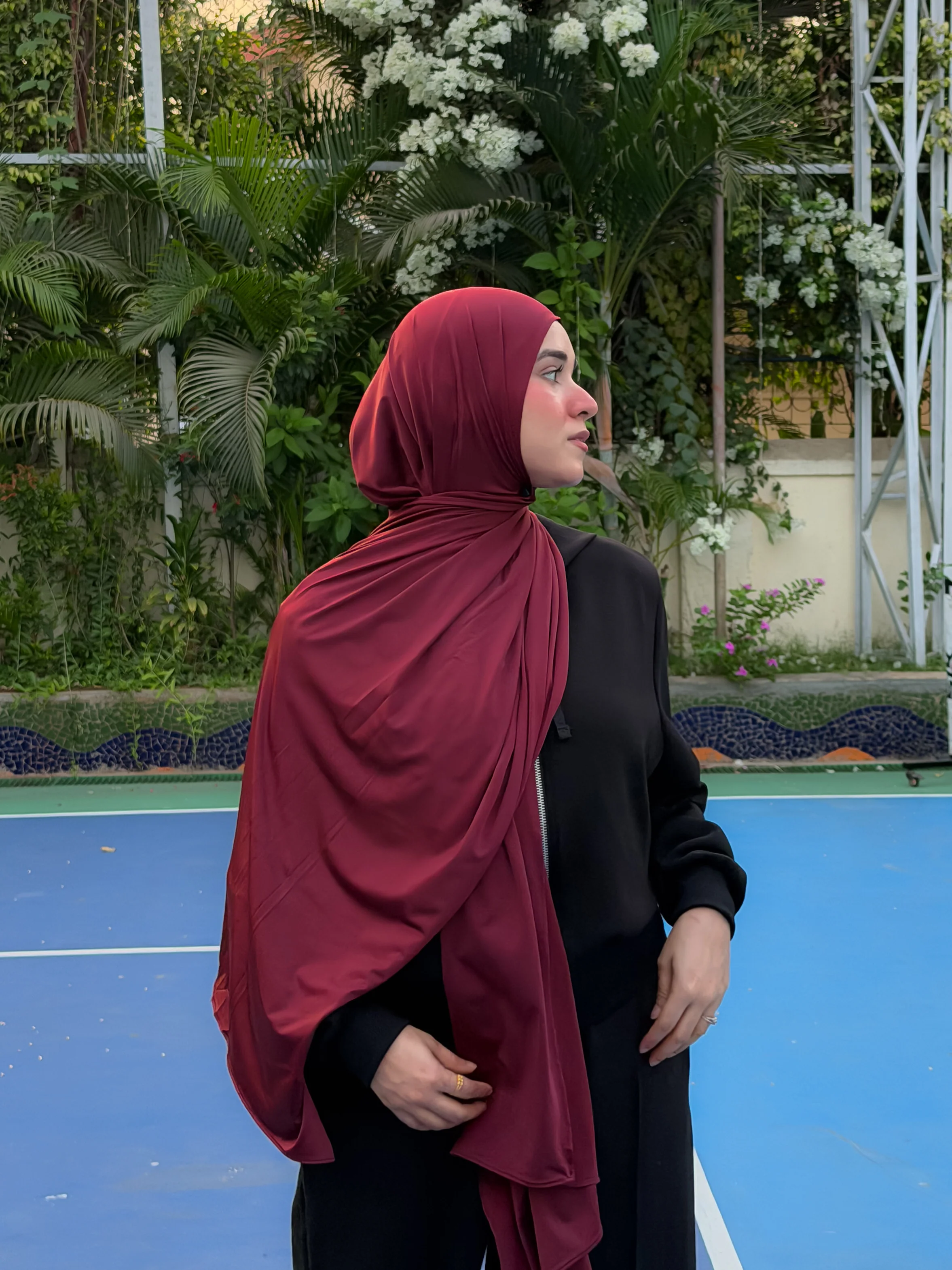 Premium Liquid Jersey - Cherry Noir - Image 6