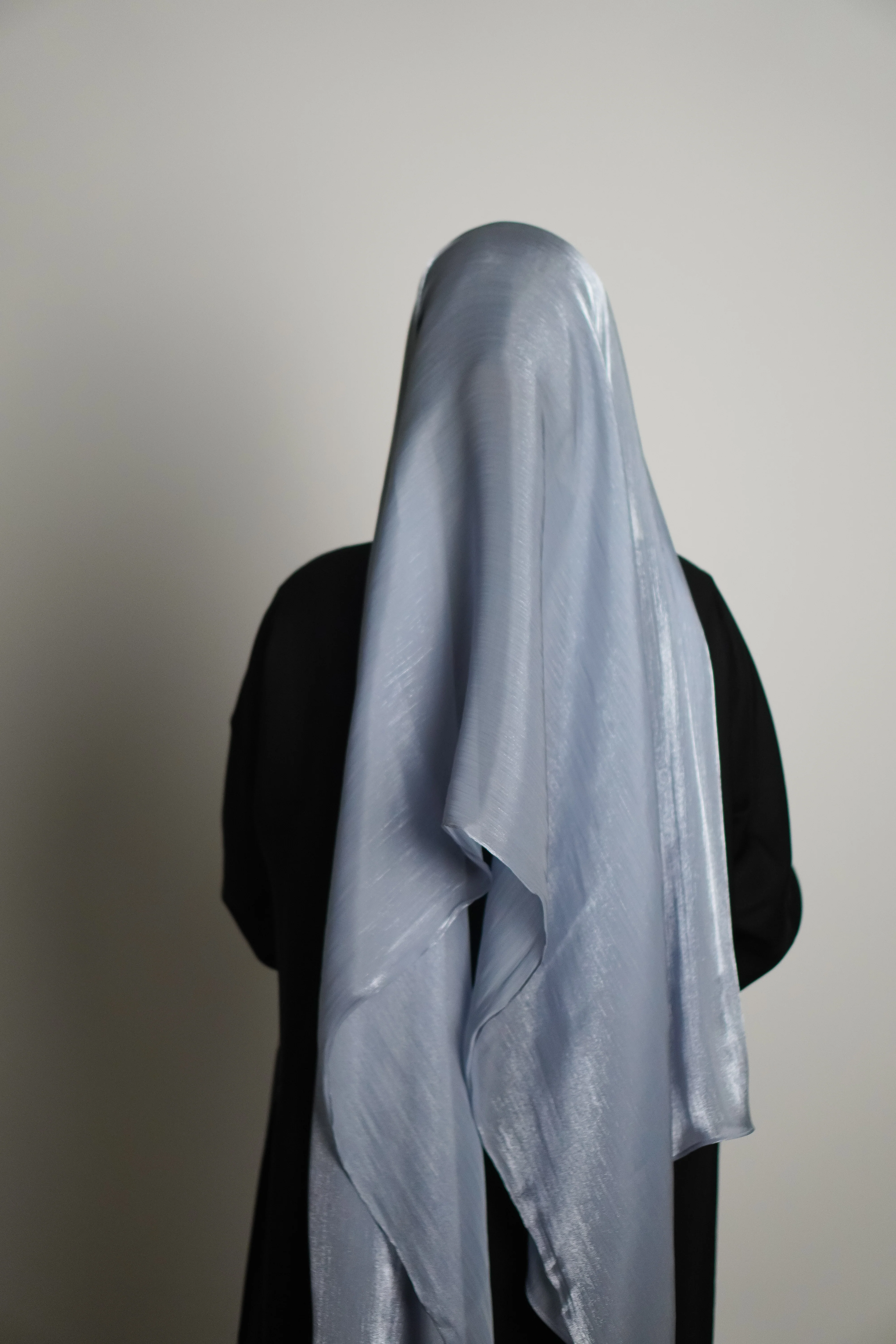 Premium Organza Hijab - Baby Blue - Image 8