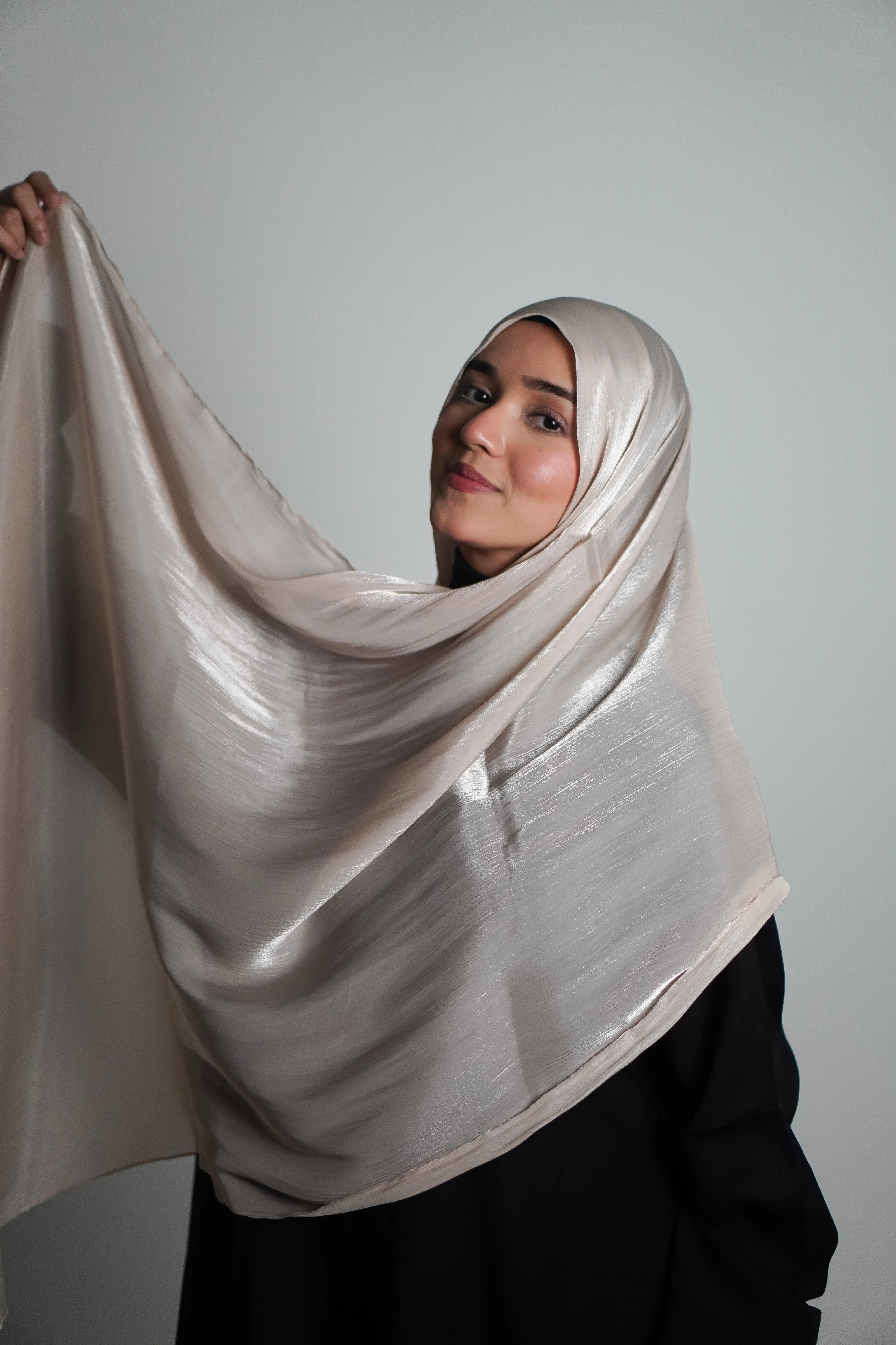 Premium Organza Hijab - Cremè Gold - Image 6