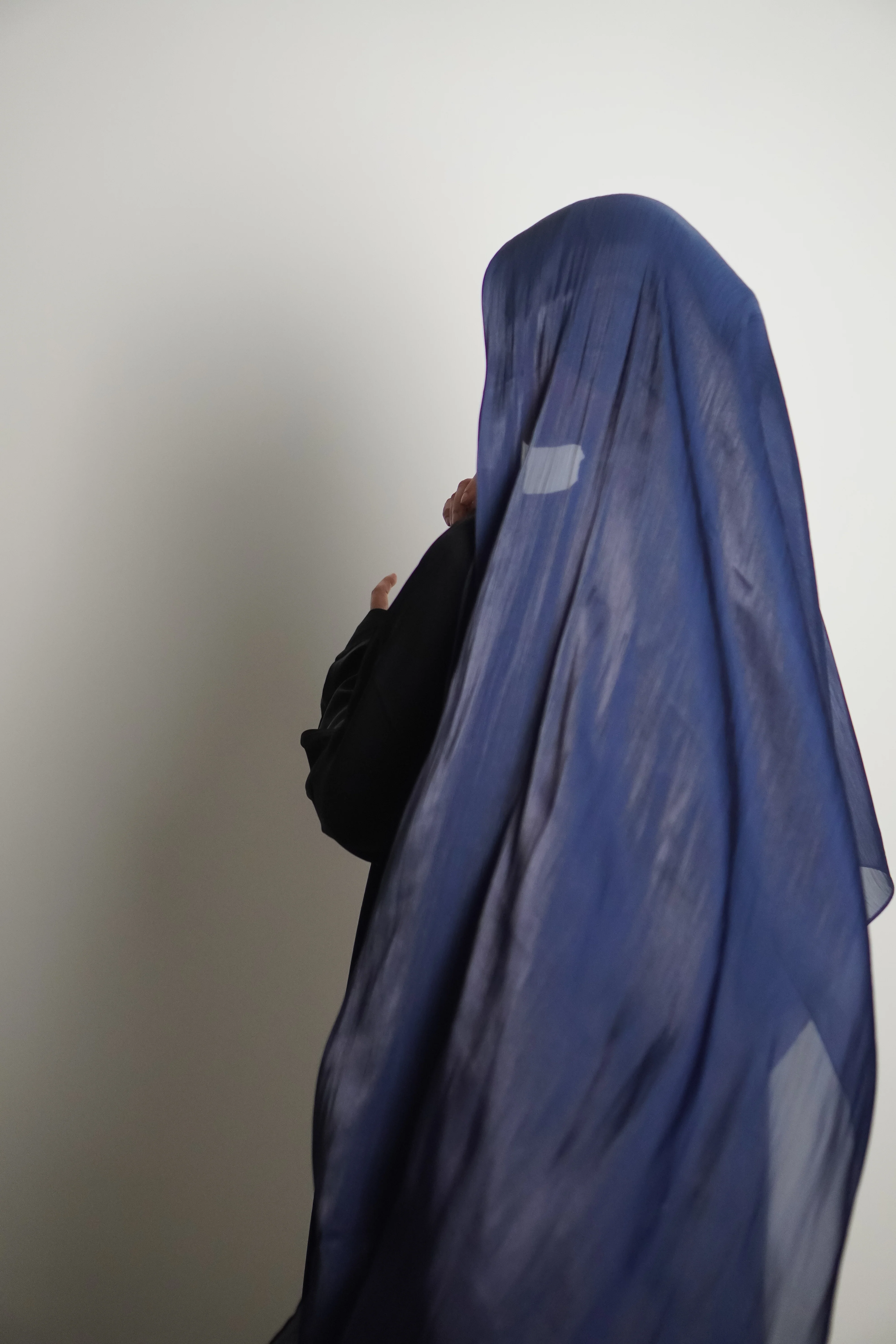 Premium Organza Hijab - Royal Blue - Image 21