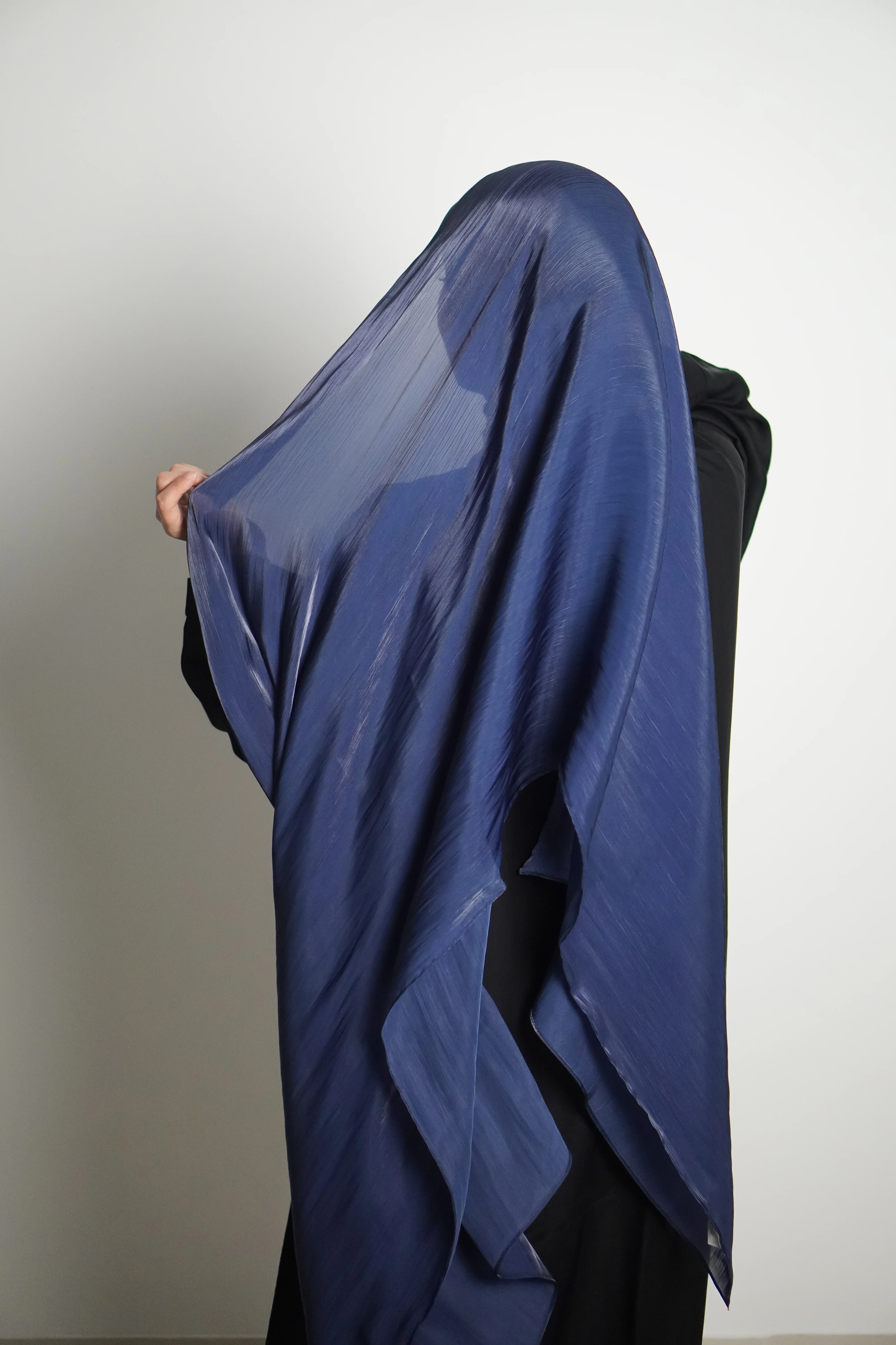 Premium Organza Hijab - Royal Blue - Image 23