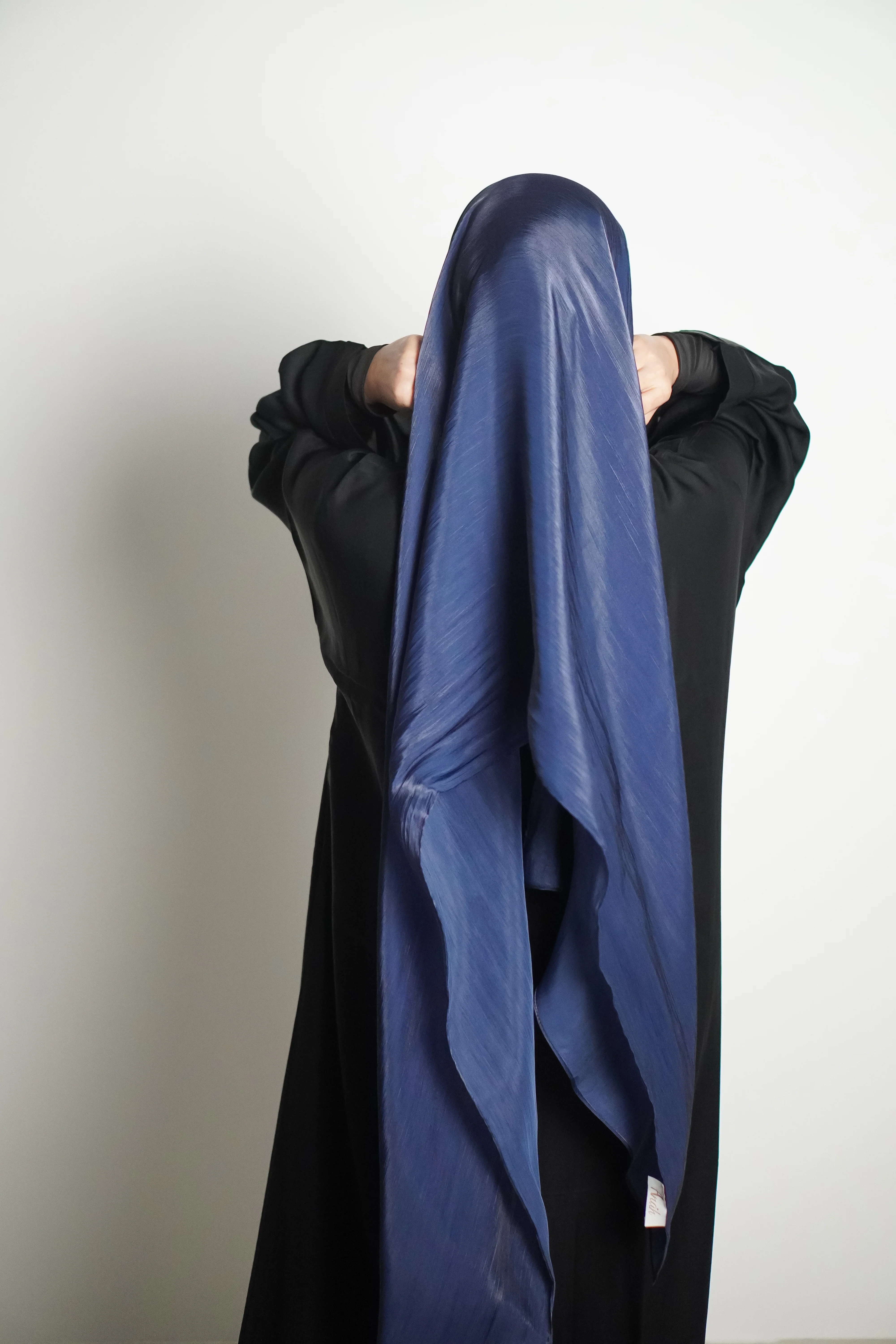 Premium Organza Hijab - Royal Blue - Image 24