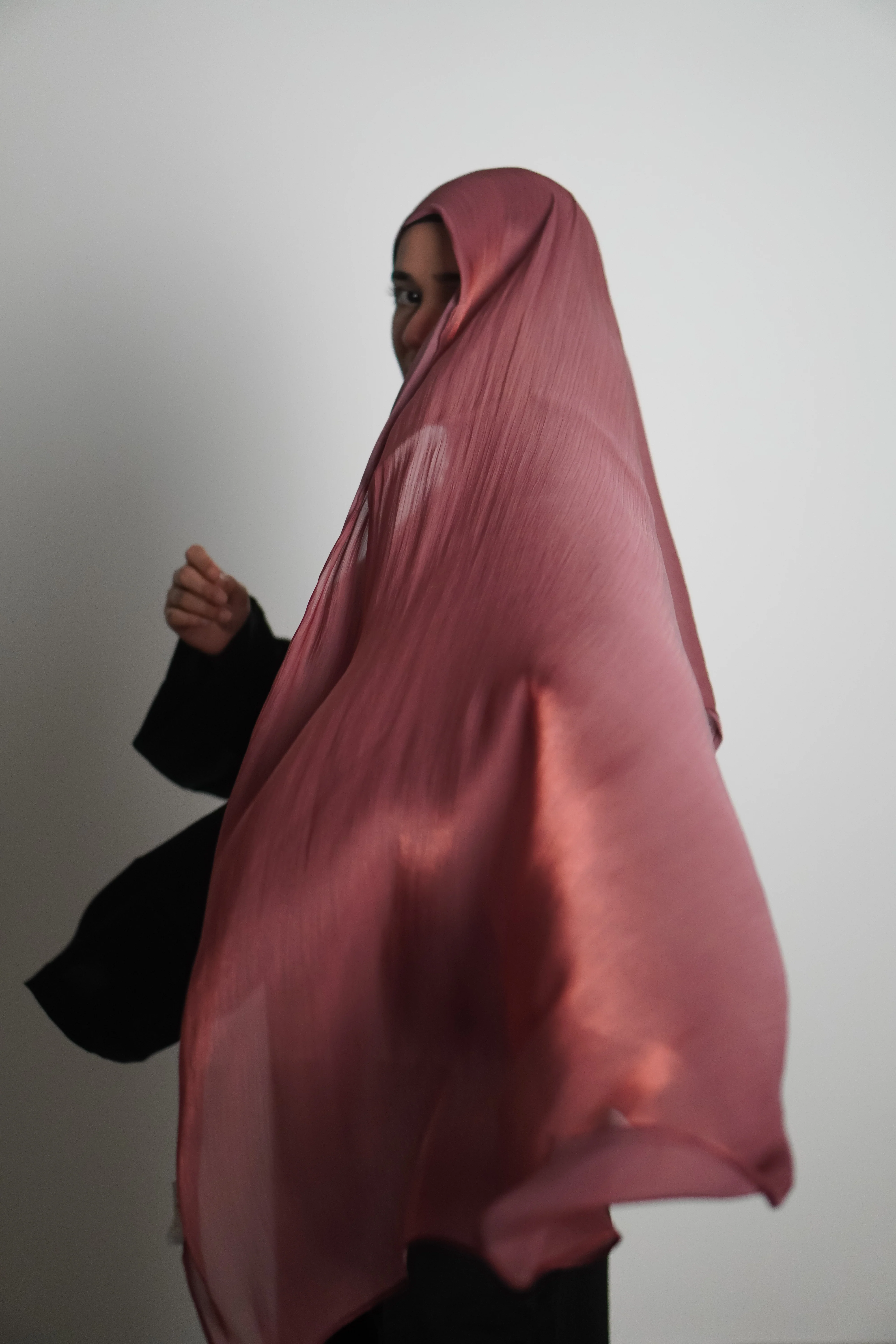 Premium Organza Hijab - Turkish Rose - Image 10