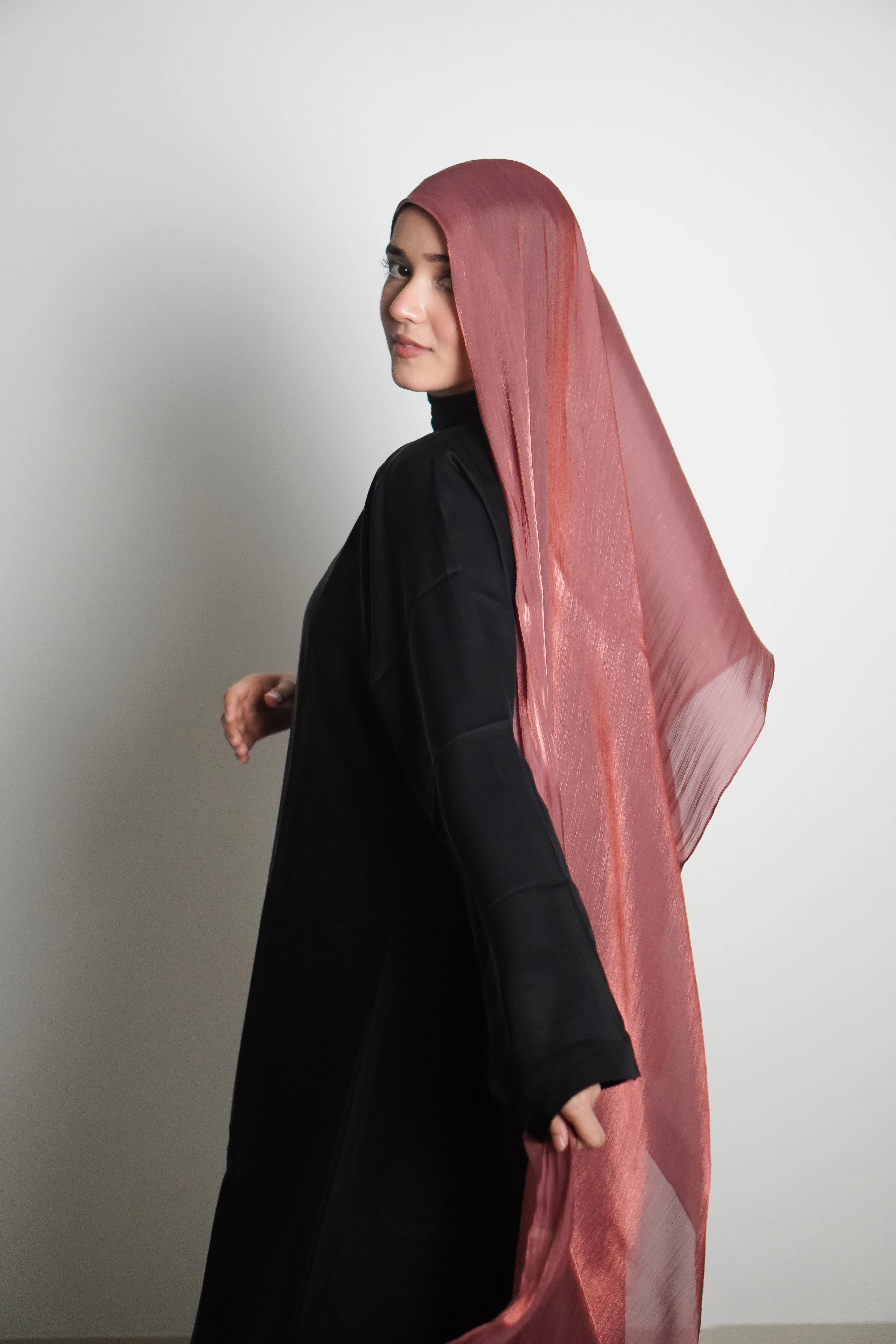 Premium Organza Hijab - Turkish Rose - Image 18