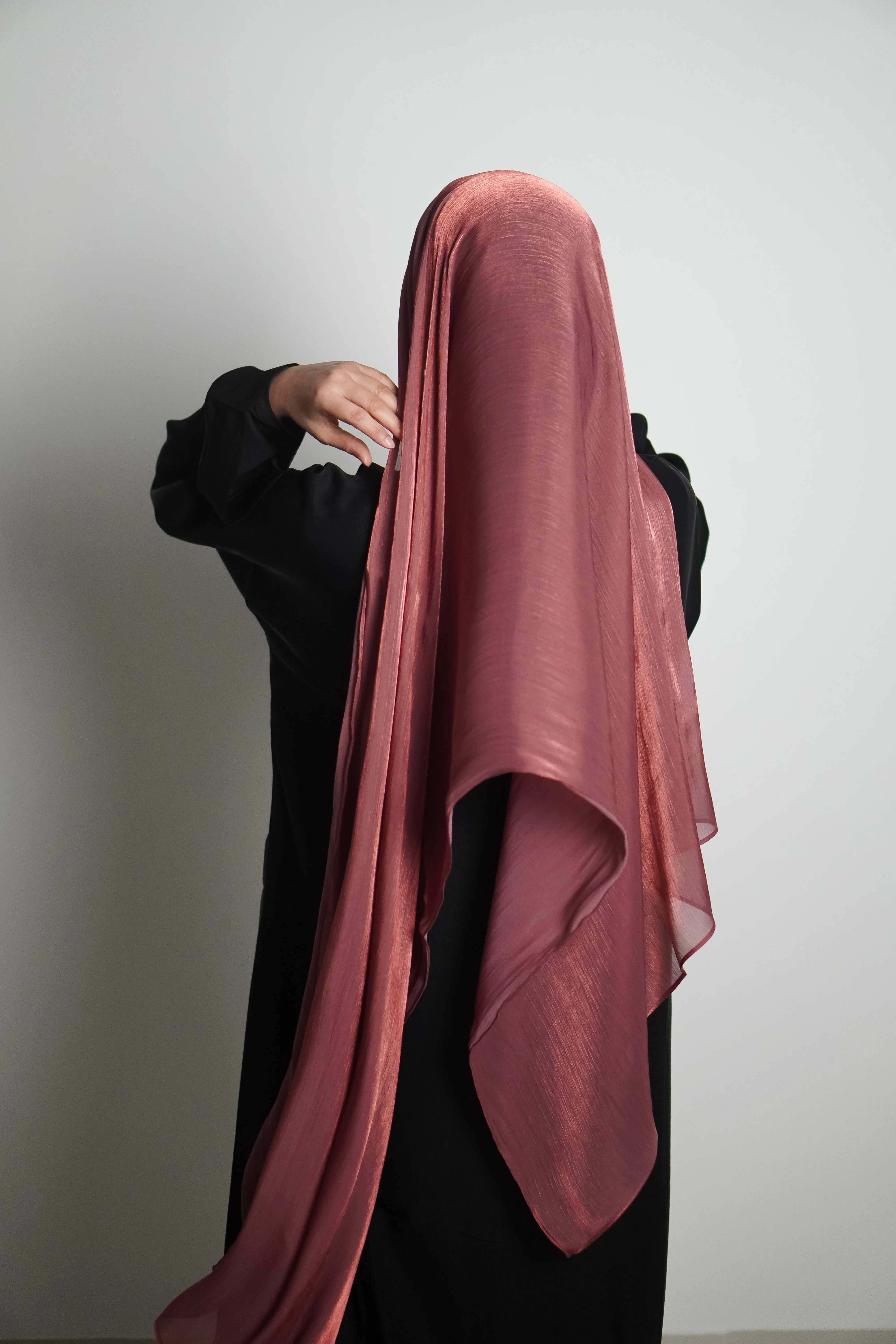 Premium Organza Hijab - Turkish Rose - Image 7