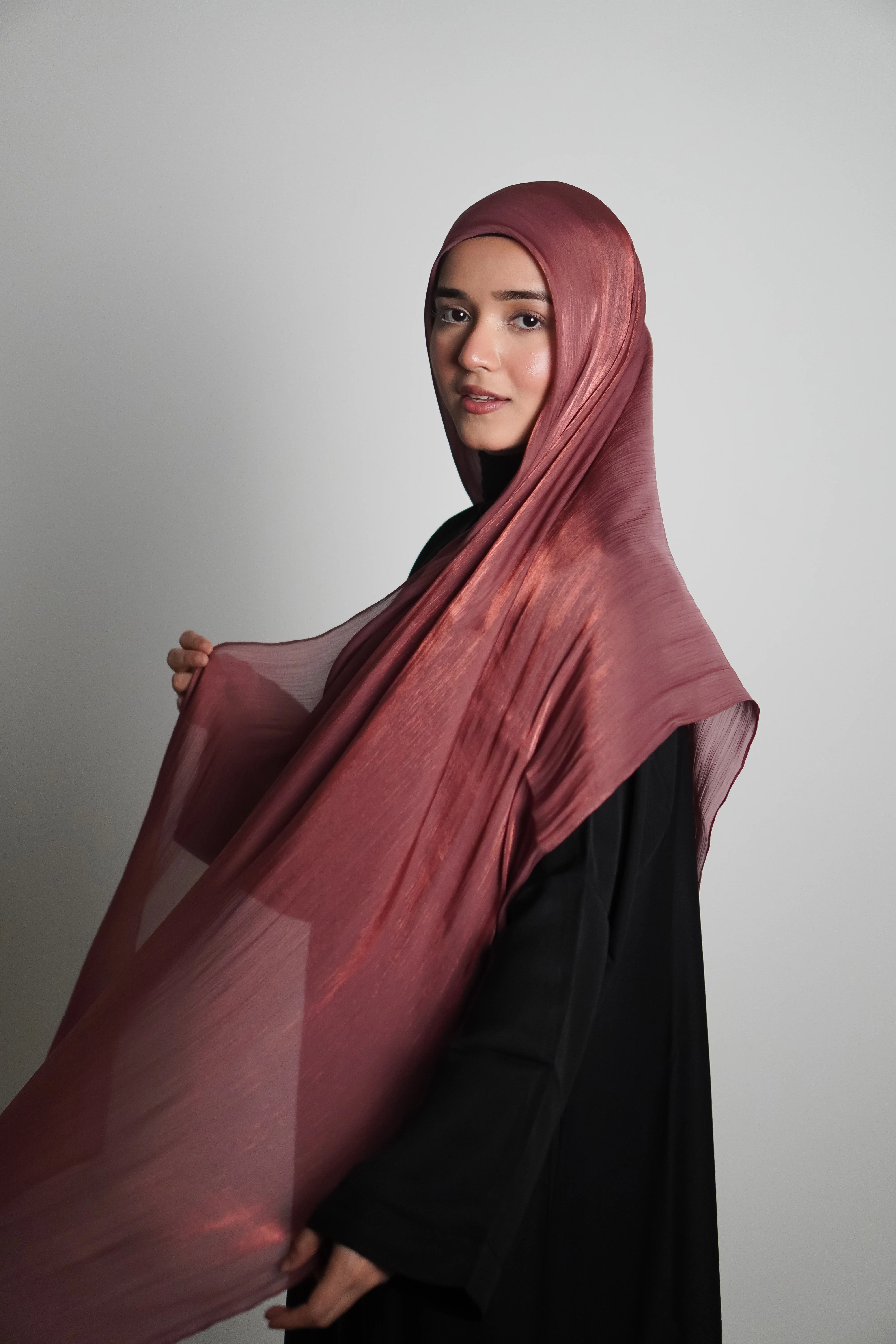 Premium Organza Hijab - Turkish Rose - Image 9