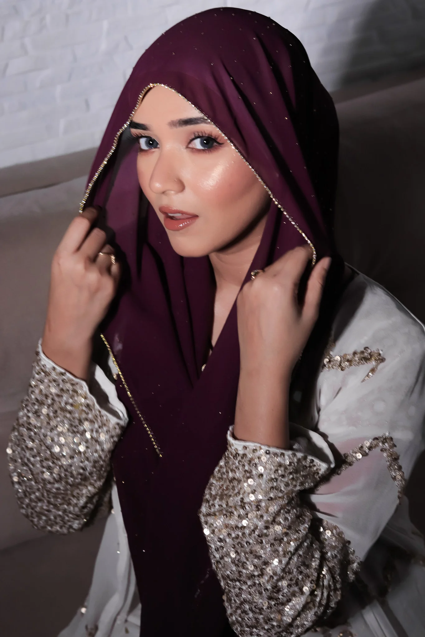 Rhinestone Hijab - Grapevine - Image 4