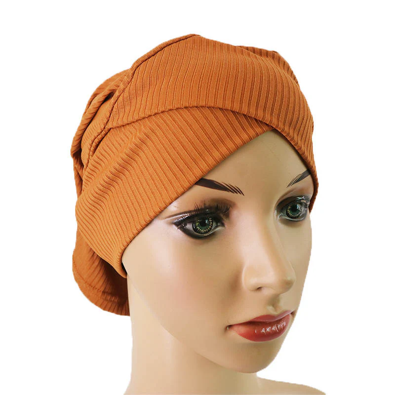 Ribbed Jersey Criss-Cross Hijab Cap - Image 5