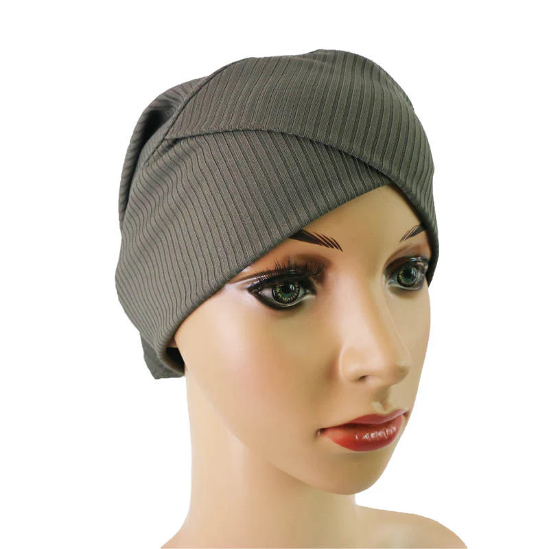 Ribbed Jersey Criss-Cross Hijab Cap - Image 6