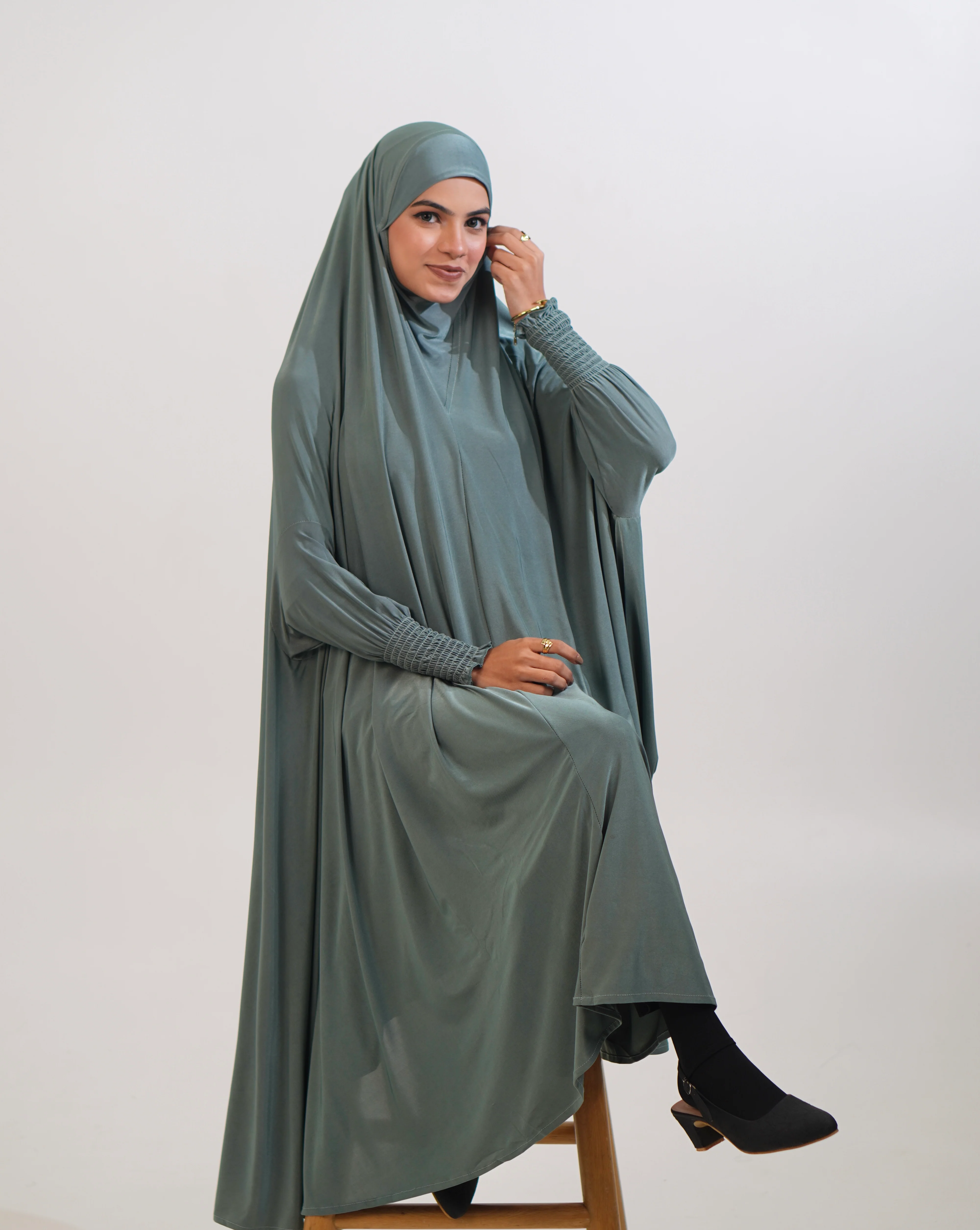Salah Dress - Below Knee (CRUSHED SLEEVES) - Image 32
